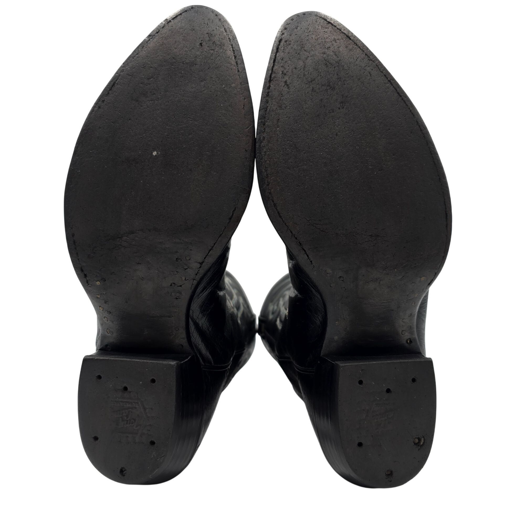 Tony Lama Vintage Tony Lama Men 9D Black Exotic Ostrich Wingtip Cowboy Size US 9 / EU 42 - 6 Thumbnail