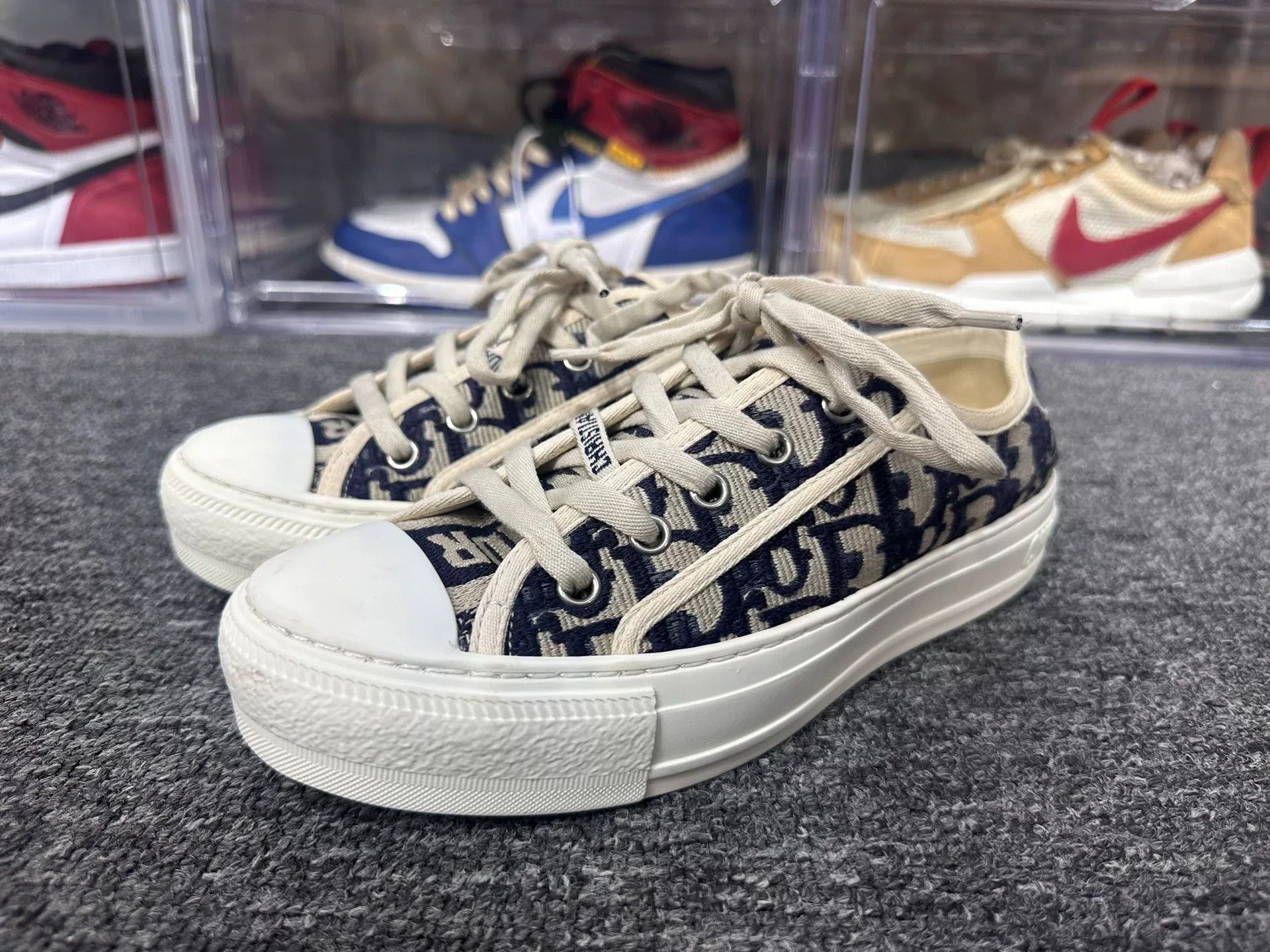 Dior Dior Retro Blue Lowtop Sneakers us_5 Women Size US 5 / IT 35 - 1 Thumbnail