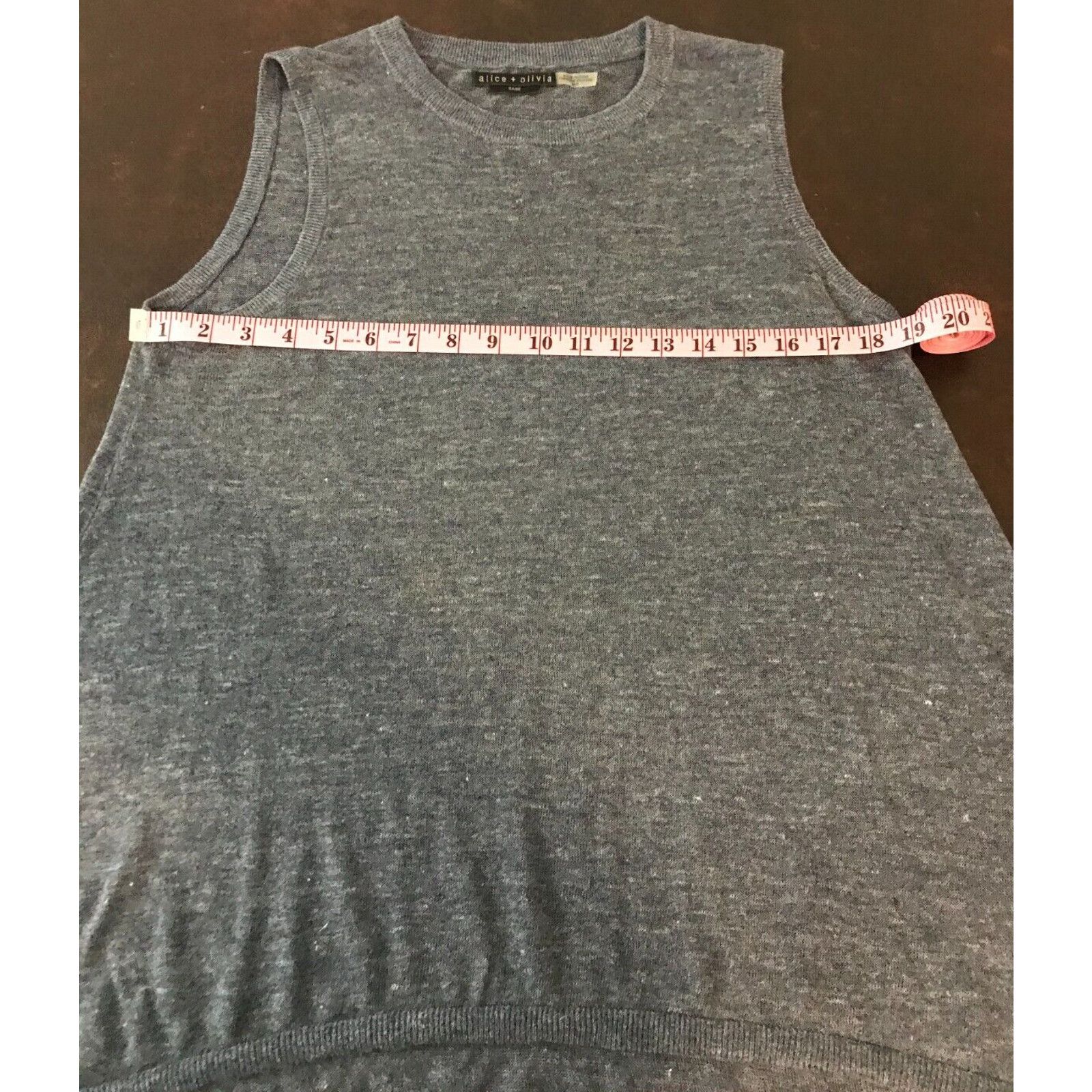 Alice + Olivia Alice+Olivia Base Jamica Linen Blue Denim Linen Blend Tank Size M / US 6-8 / IT 42-44 - 4 Thumbnail