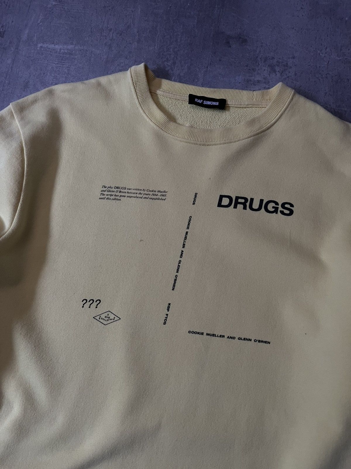 Raf Simons Raf Simons F/W 2018 Drugs yellow sweatshirt Size US L / EU 52-54 / 3 - 2 Thumbnail