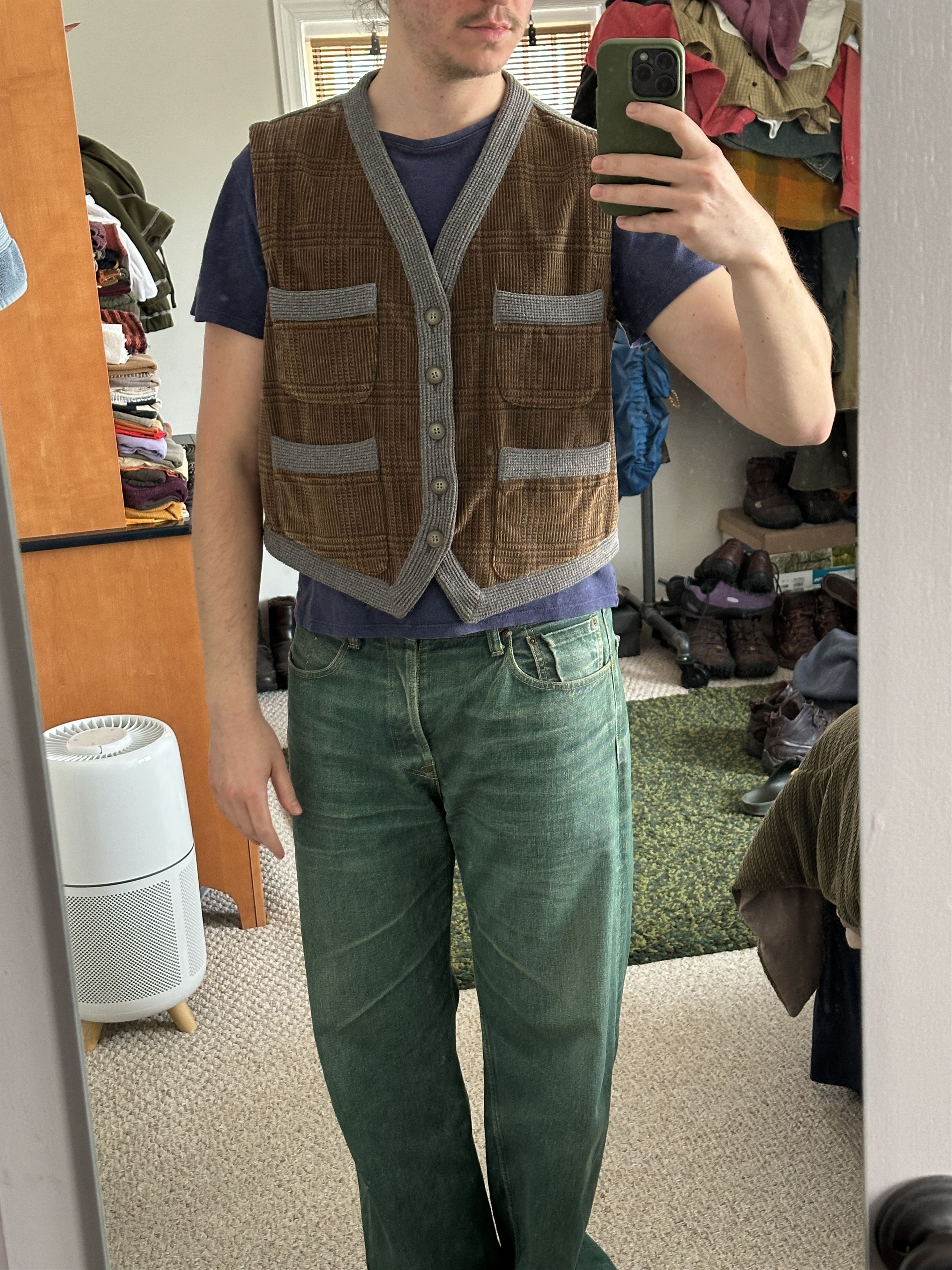 Giorgio Armani 80s-90s Hybrid Vest / Gillet Size US M / EU 48-50 / 2 - 13 Thumbnail