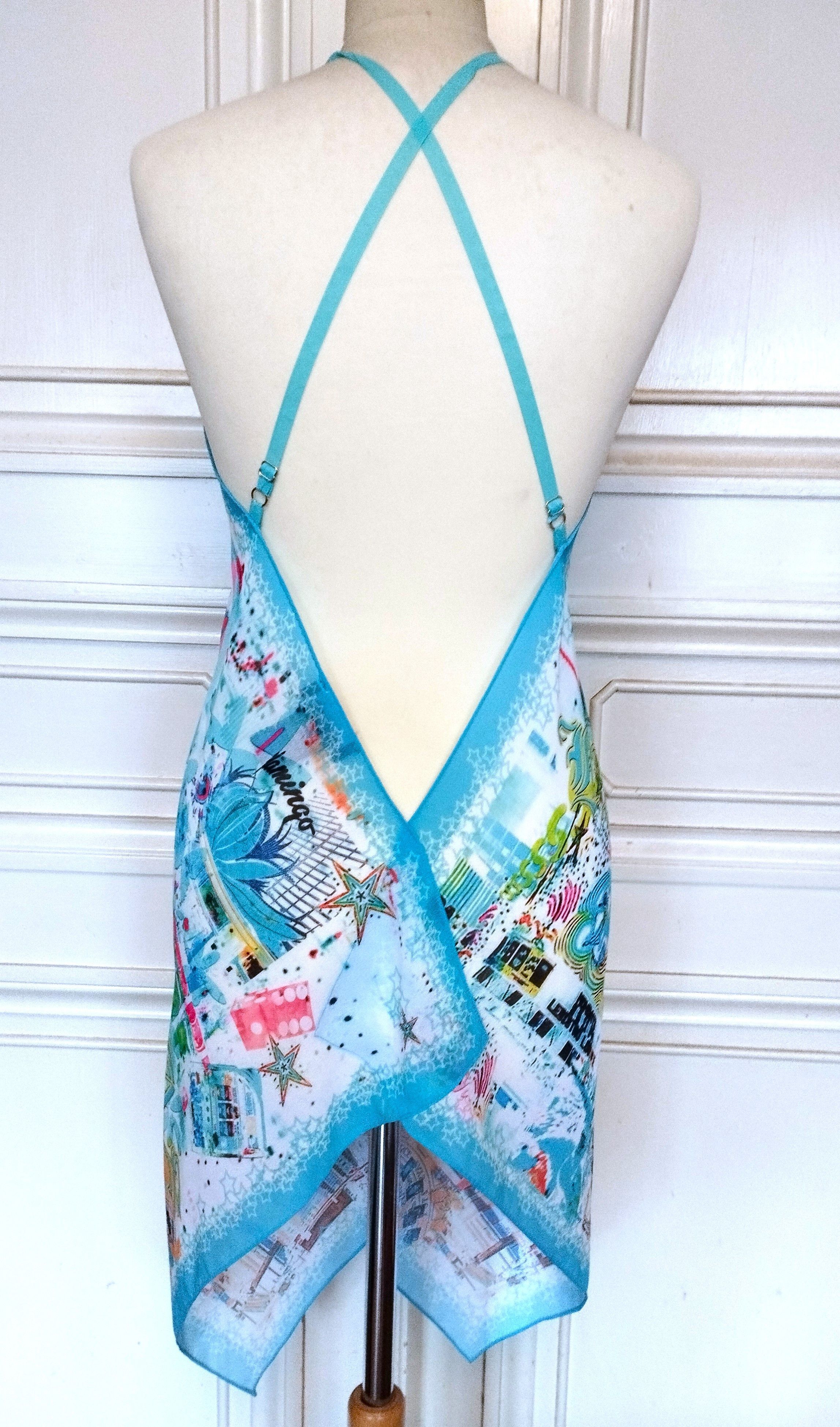 Designer Nathalie Chaize Creatrice Robe Carrés de Voile Las Vegas T M Size M / US 6-8 / IT 42-44 - 1 Thumbnail