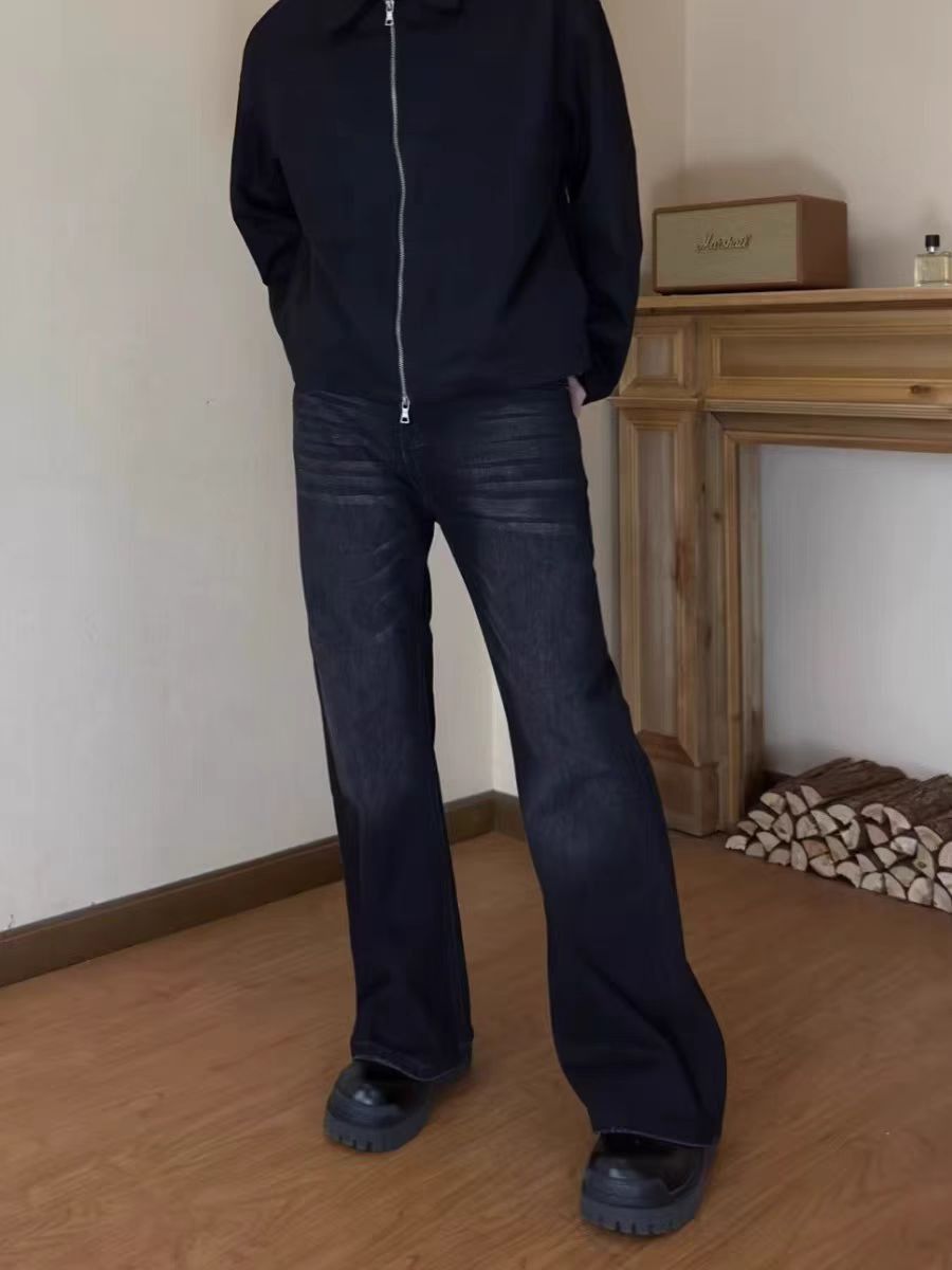 Japanese Brand × Jean Washed vintage black and gray micro flare jeans Size US 30 / EU 46 - 2 Thumbnail