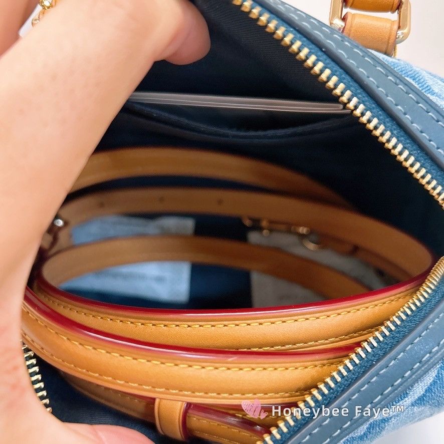Coach Mini Rowan Crossbody Bag In Signature Denim CDQ36 Size ONE SIZE - 6 Thumbnail