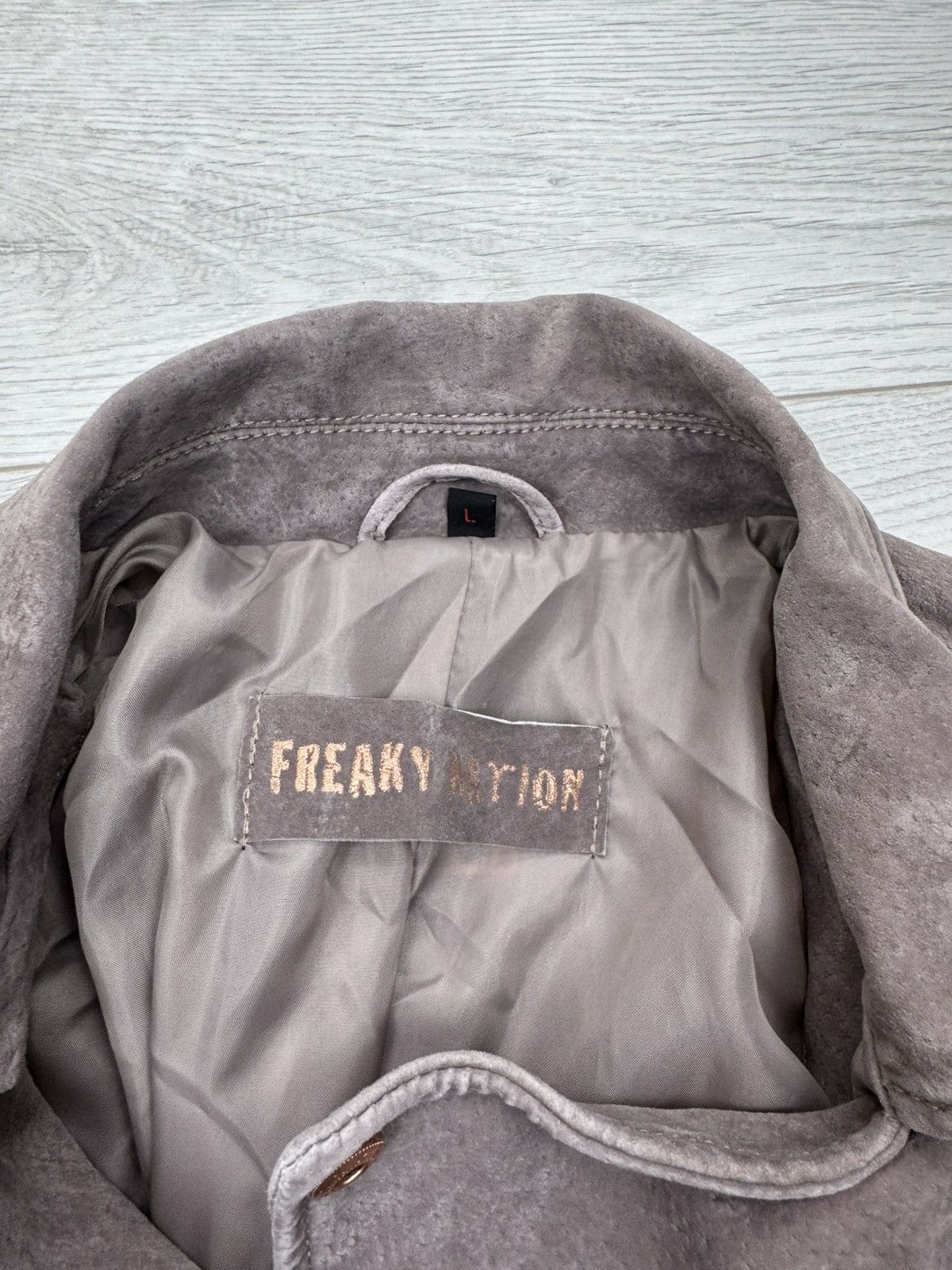 Japanese Brand × Vintage Vintage Freaky Nation Brown Woman Leather Jacket Size L / US 10 / IT 46 - 5 Thumbnail