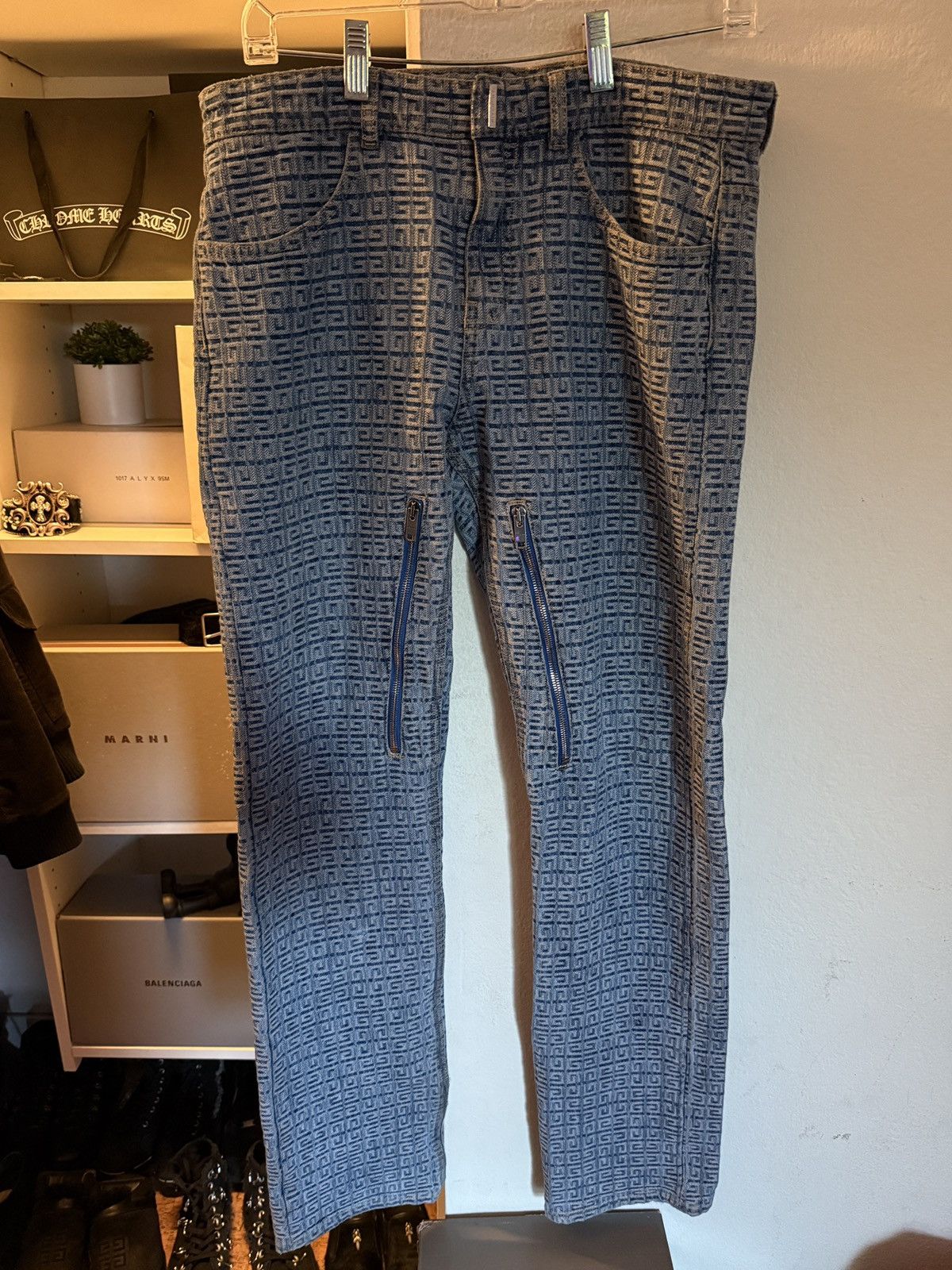 Designer × Givenchy × MMW Givenchy 4G monogram denim jeans | Grailed