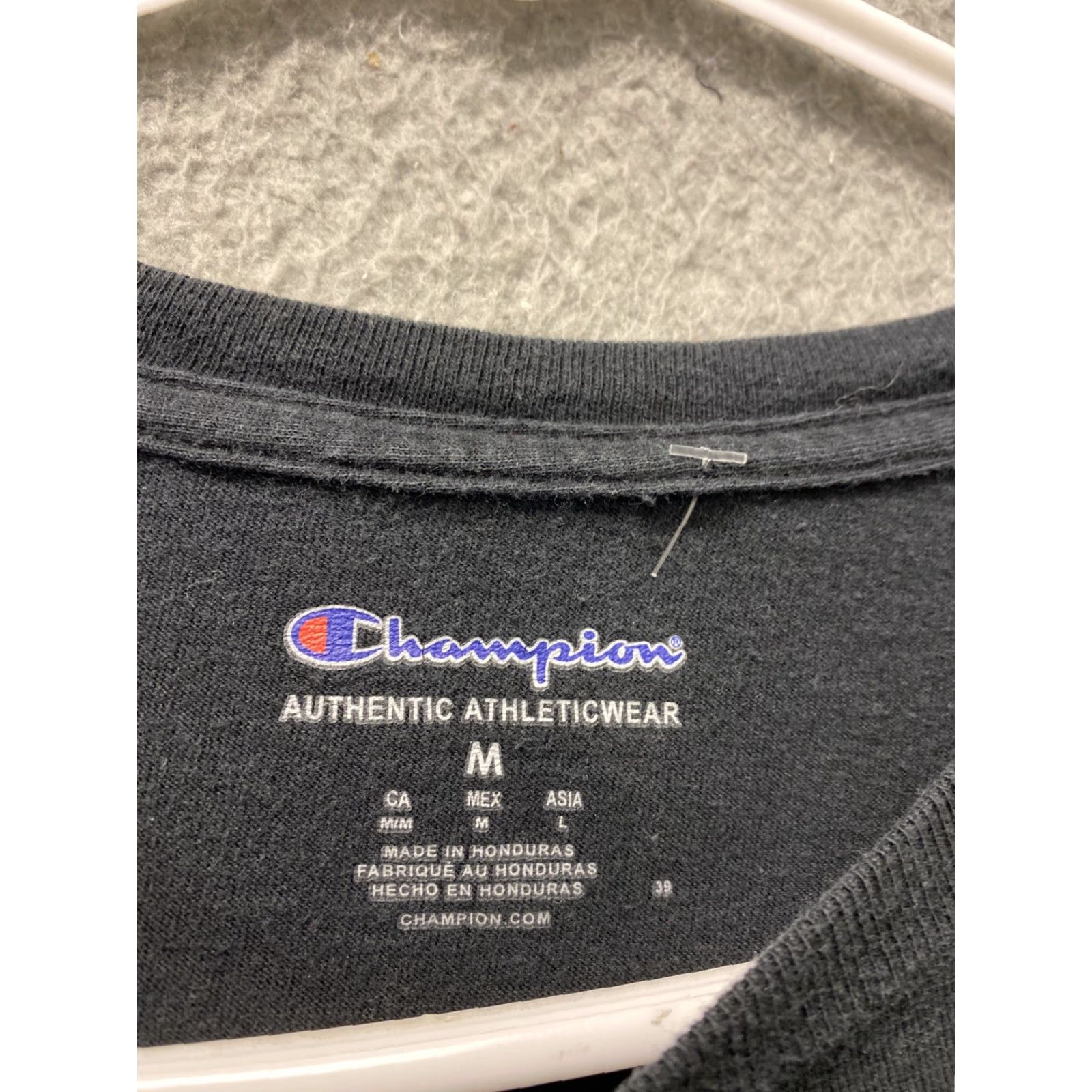Champion Champion Men's Casual T-Shirt M Black Short Sleeve Spellout Logo Size US M / EU 48-50 / 2 - 3 Thumbnail