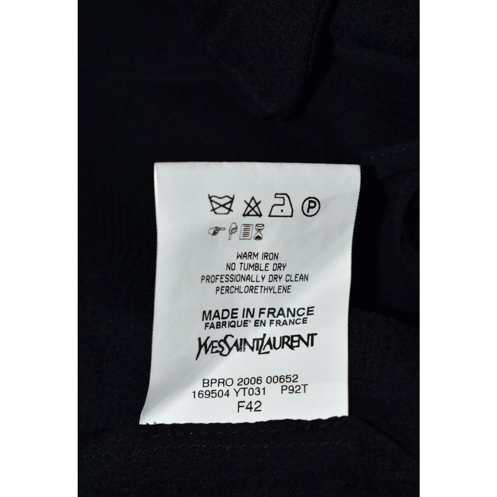 Yves Saint Laurent YVES SAINT LAURENT Black See Through Silk Pants Sz 42 $2530 Size 28" / US 6 / IT 42 - 8 Thumbnail