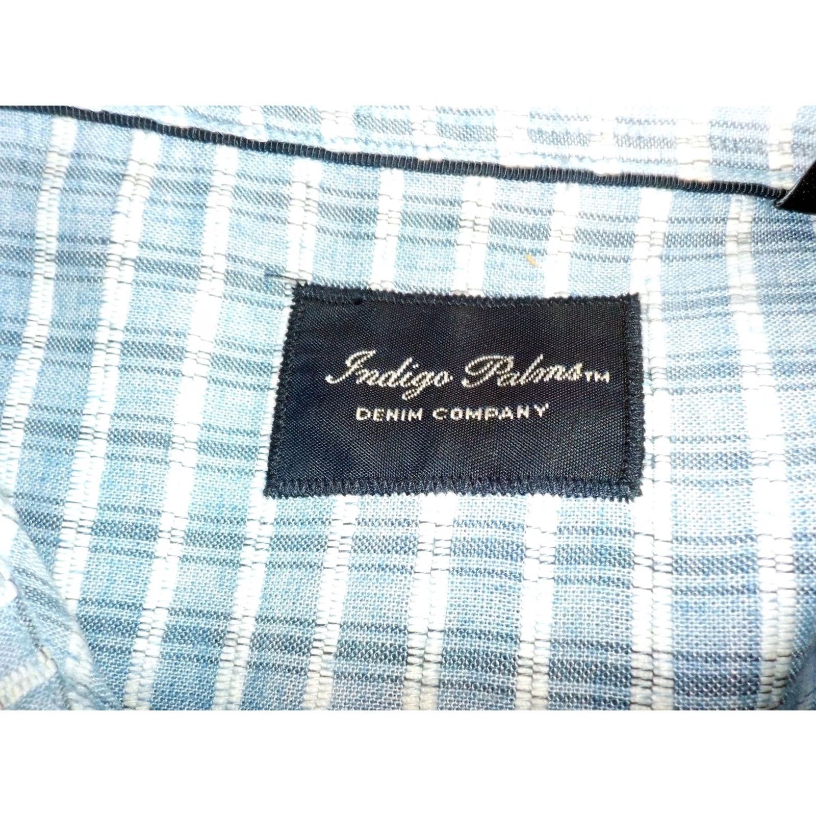 Vintage INDIGO PALMS Tommy Bahama Blue Plaid LS Shirt Rayon/Cotton/Linen SZ Large Size US L / EU 52-54 / 3 - 4 Thumbnail