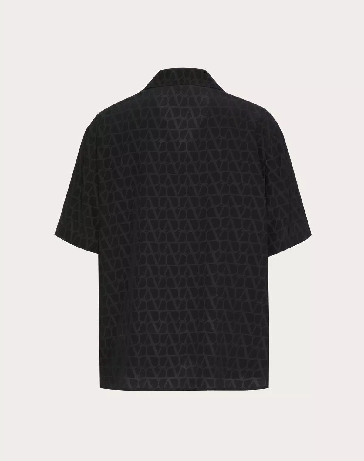 Valentino oc11z0725 Silk Bowling Shirt in Black Size US M / EU 48-50 / 2 - 2 Thumbnail