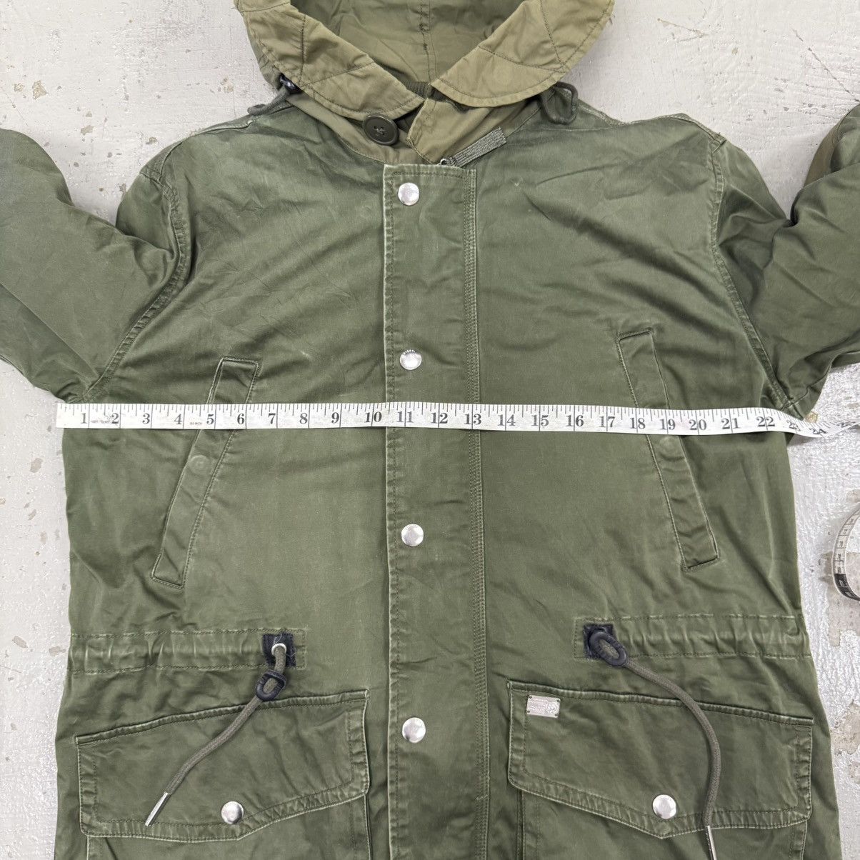 Diesel Vintage DIESEL Military Parka Jacket Khaki Rare USA Size S Size US S / EU 44-46 / 1 - 3 Thumbnail