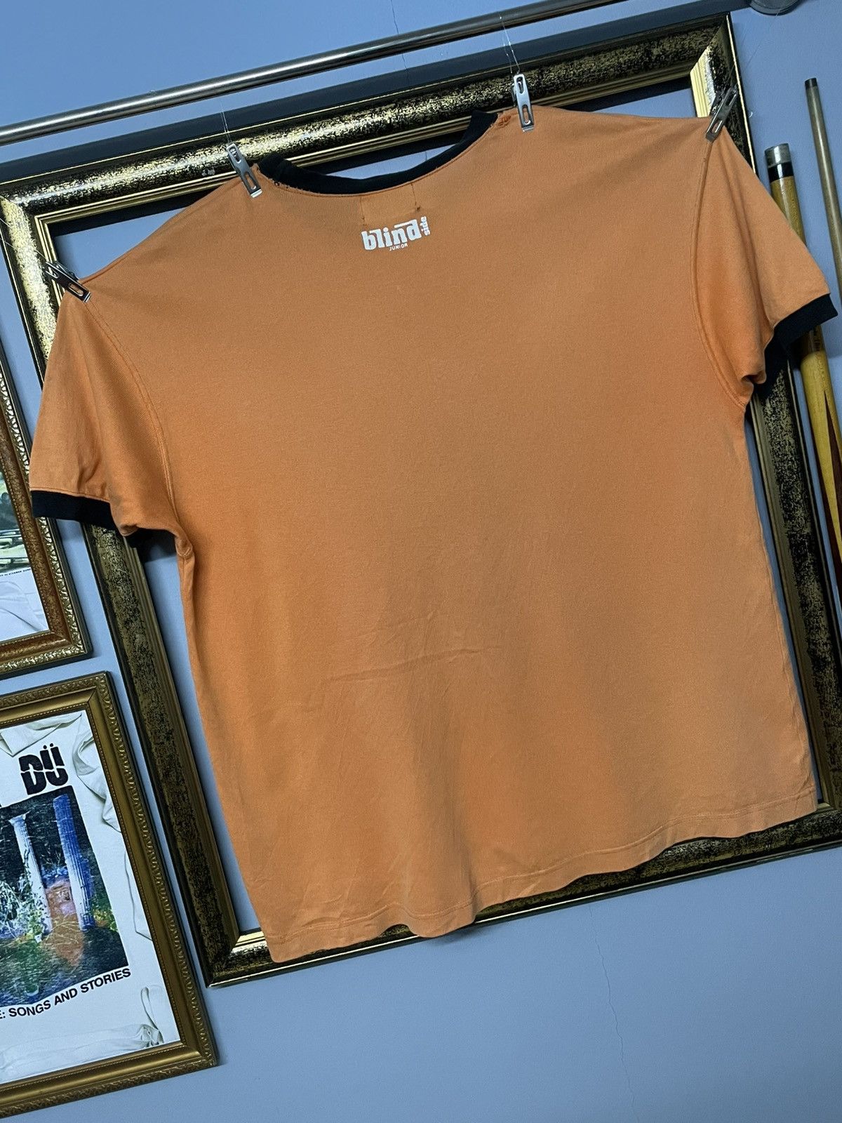 Blind Skateboards Vintage 1990s Blind Side Skateborad Iconic Ringer Faded Tee Size US M / EU 48-50 / 2 - 8 Thumbnail