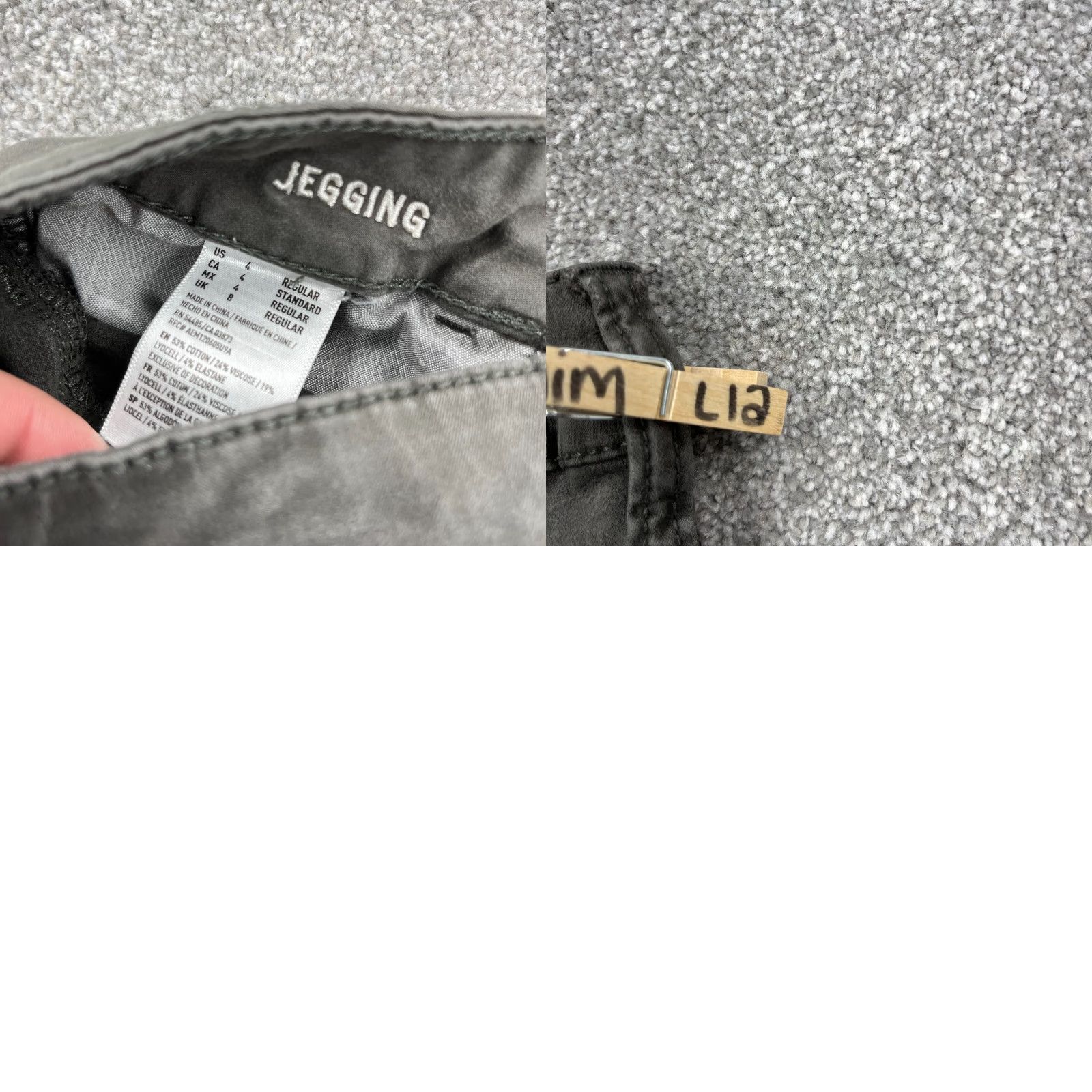 American Eagle Outfitters American Eagle Jeans Women 4 Gray Jegging Mid Rise Sateen Stretch Pants Ladies Size 27" / US 4 / IT 40 - 9 Thumbnail