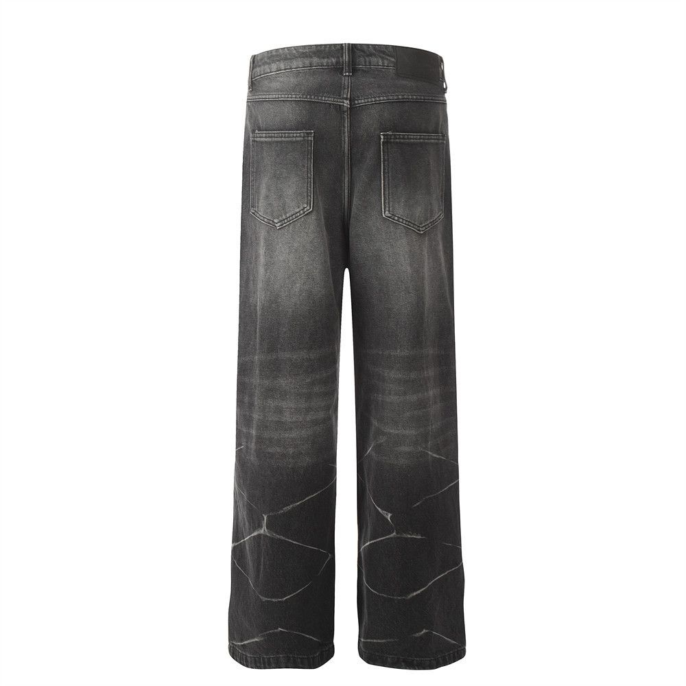 Japanese Brand Punk distressed washed distressed loose straight jeans y2k Size US 32 / EU 48 - 3 Thumbnail