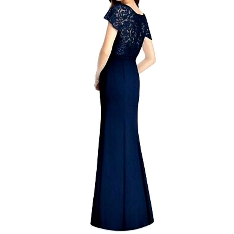 Jenny Packham Jenny Packham Victorian Sequin Lace Trumpet Gown Midnight 14 Size XL / US 12-14 / IT 48-50 - 4 Thumbnail