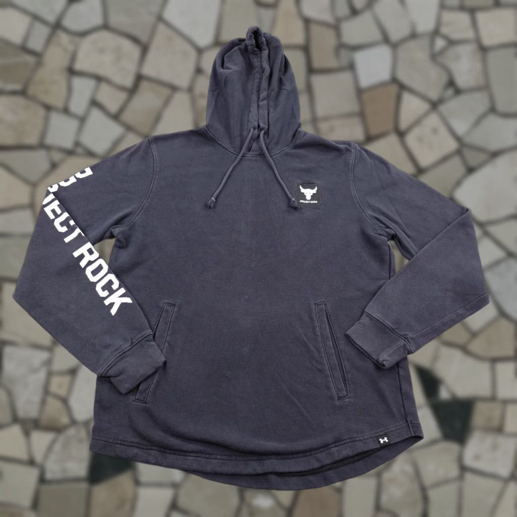 Under Armour Under Armour Hoodie Mens Medium Black Project Rock Pullover Sweatshirt Workout Size US M / EU 48-50 / 2 - 1 Thumbnail