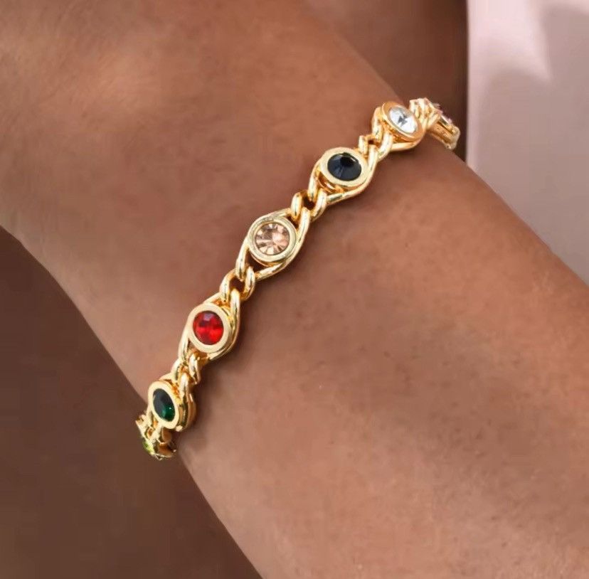 Other Colorful Bejeweled Bracelet Size ONE SIZE - 3 Thumbnail