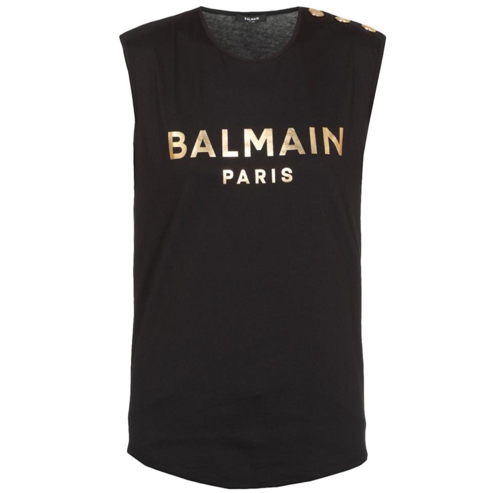 Balmain logo printed button embellished tank top L Size L / US 10 / IT 46 - 1 Thumbnail