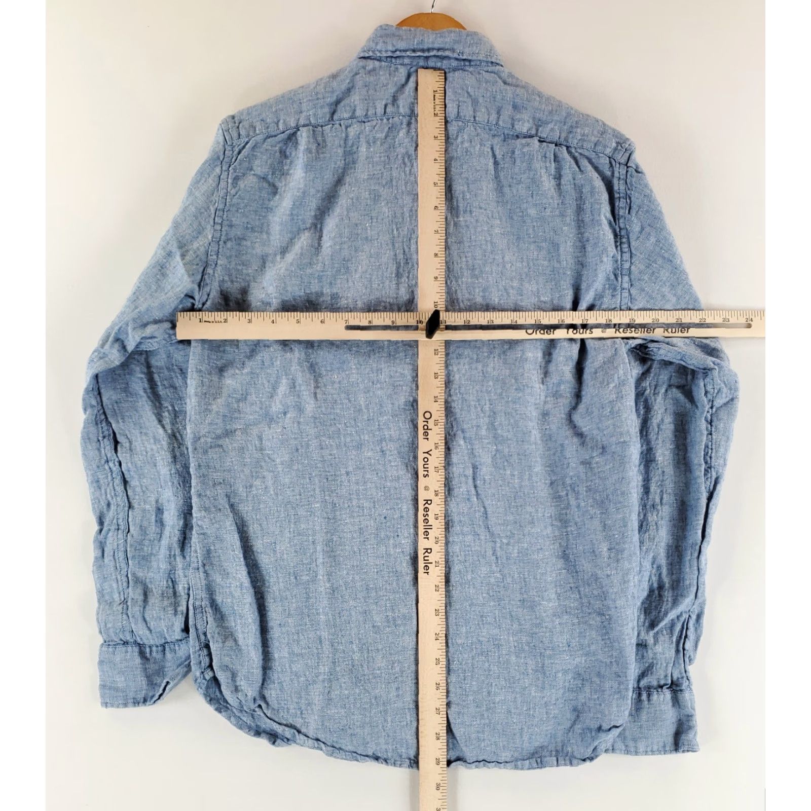 J.Crew J.CREW Button-Down Shirt Long Sleeve 100% Linen Blue Mens M Size US M / EU 48-50 / 2 - 7 Thumbnail