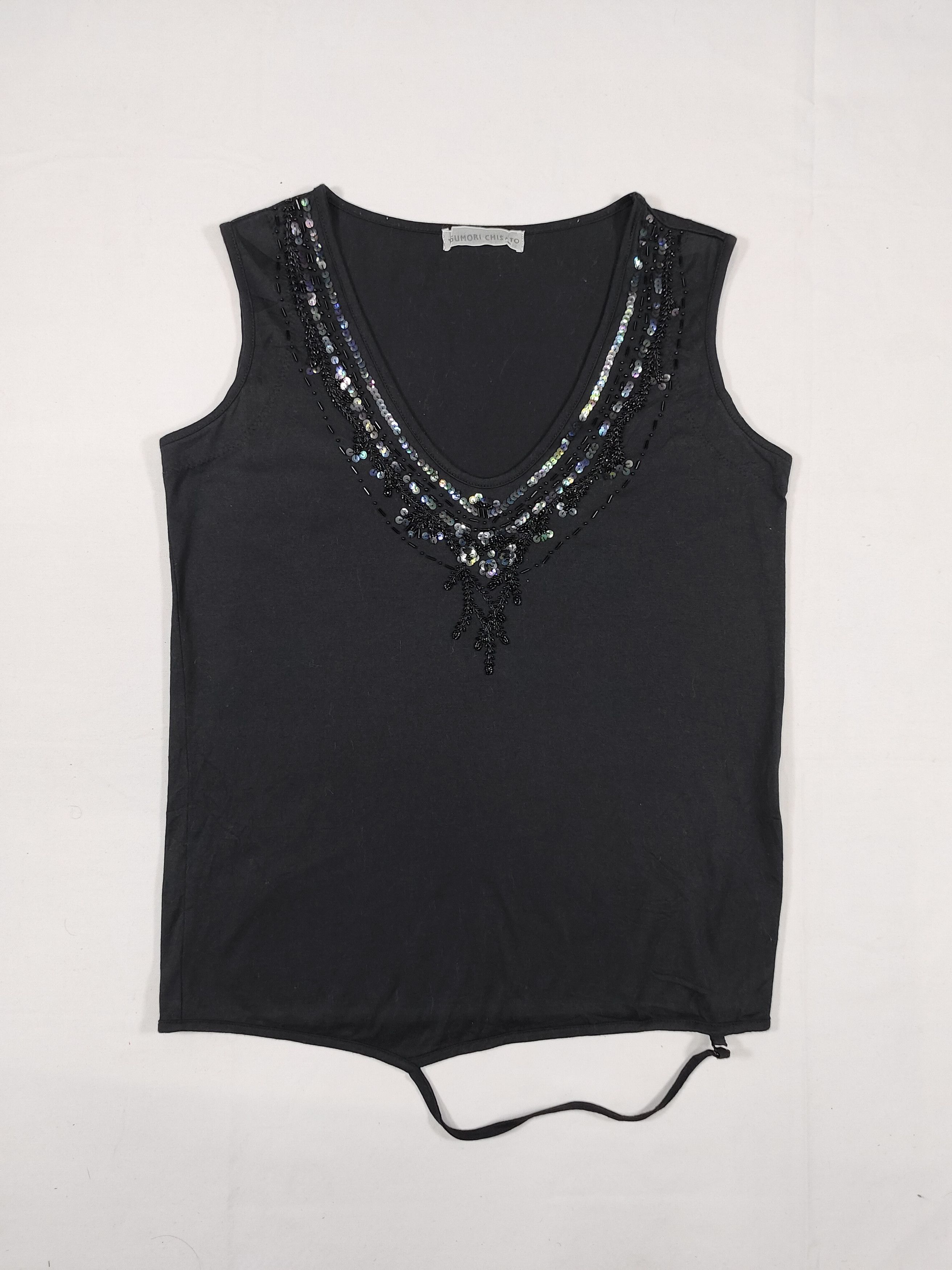 Tsumori Chisato Tsumori Chisato🇯🇵 Sequin Beaded Embroidered Sleeveless Top Size M / US 6-8 / IT 42-44 - 4 Thumbnail
