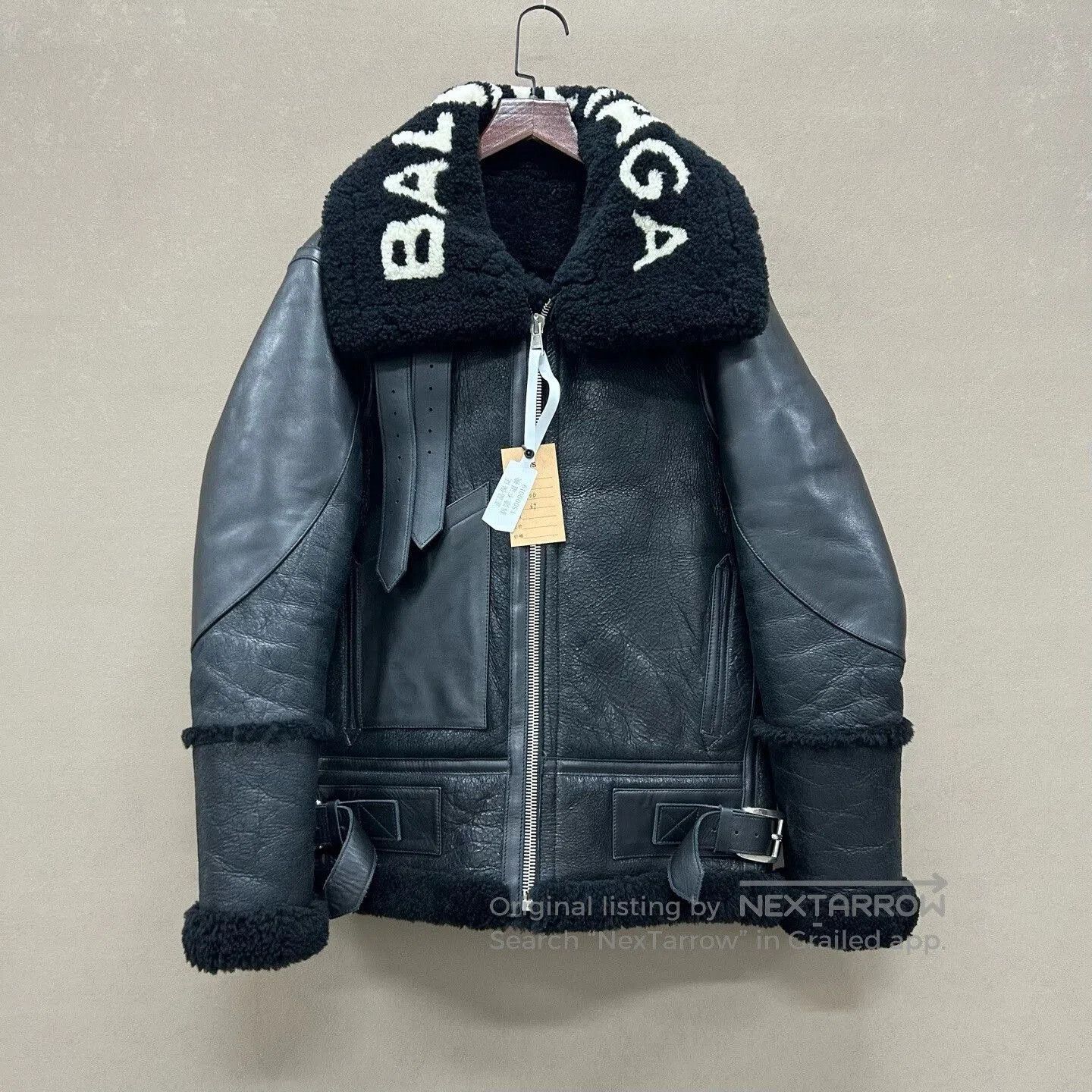 Balenciaga balenciaga black shearling leather biker jacket. Size US S / EU 44-46 / 1 - 1 Thumbnail