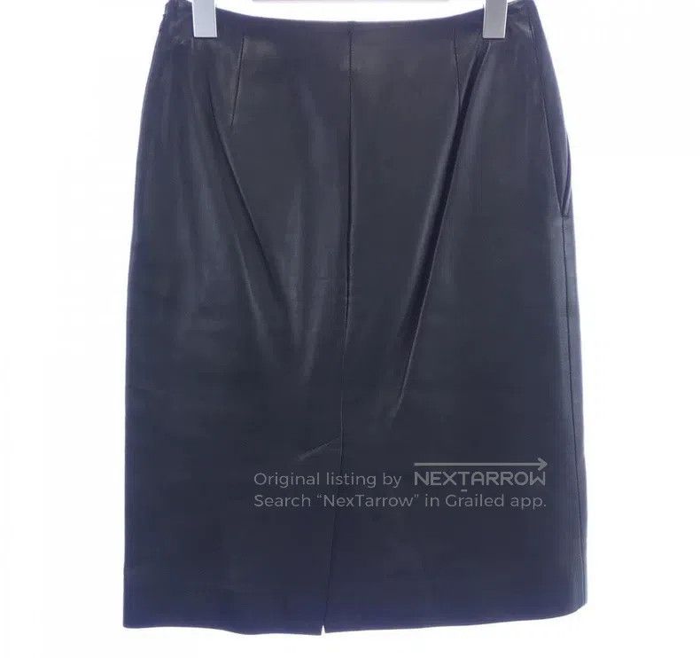 Hermes Hermes Leather skirt Size 25" / US 0 / IT 36 - 2 Thumbnail