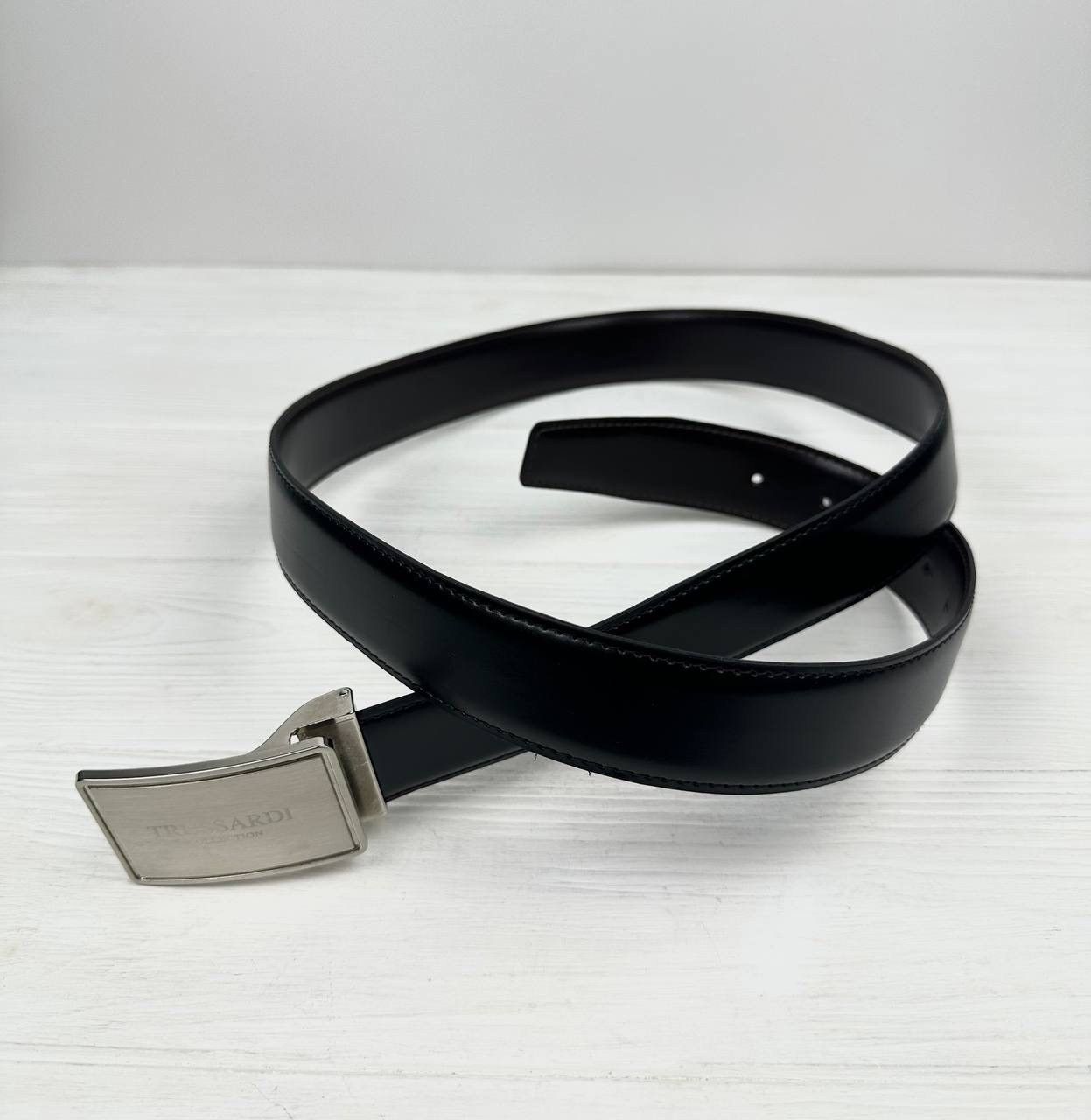Trussardi Trussardi Collection Leather Belt Metal Buckle Made in Italy Size 38 - 5 Thumbnail