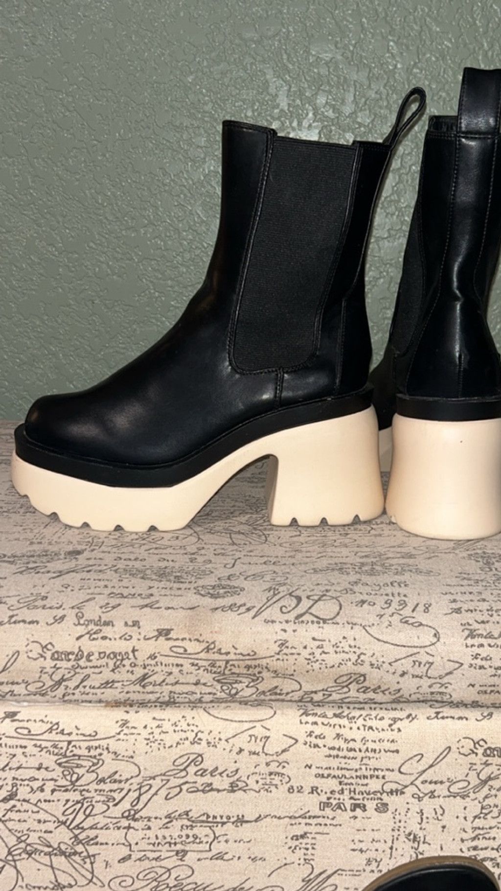 Other Women's liliana Black and Cream Heeled Boots Size 7 Size US 7 / IT 37 - 4 Thumbnail