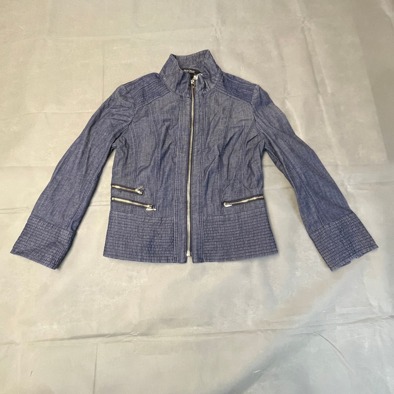 White House Black Market White House Black Market Denim Jacket Womens Size 00 Blue Size XXS / US 00 / IT 34 - 16 Thumbnail