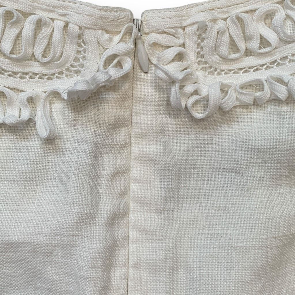 3.1 Phillip Lim 3.1 Phillip Lim Dress Cream Sleeveless Bow Detail Ribbon Lac Size XS / US 0-2 / IT 36-38 - 6 Thumbnail