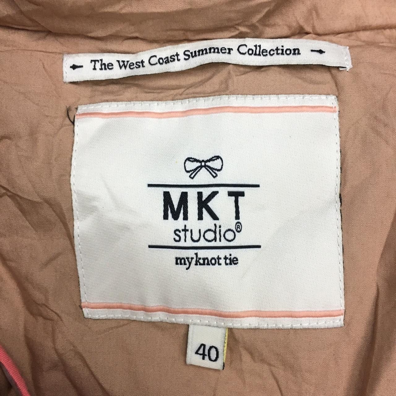 Vintage Vtg MKT Studio My Knot Tie Jacket The West Coast Summer Size L / US 10 / IT 46 - 4 Thumbnail