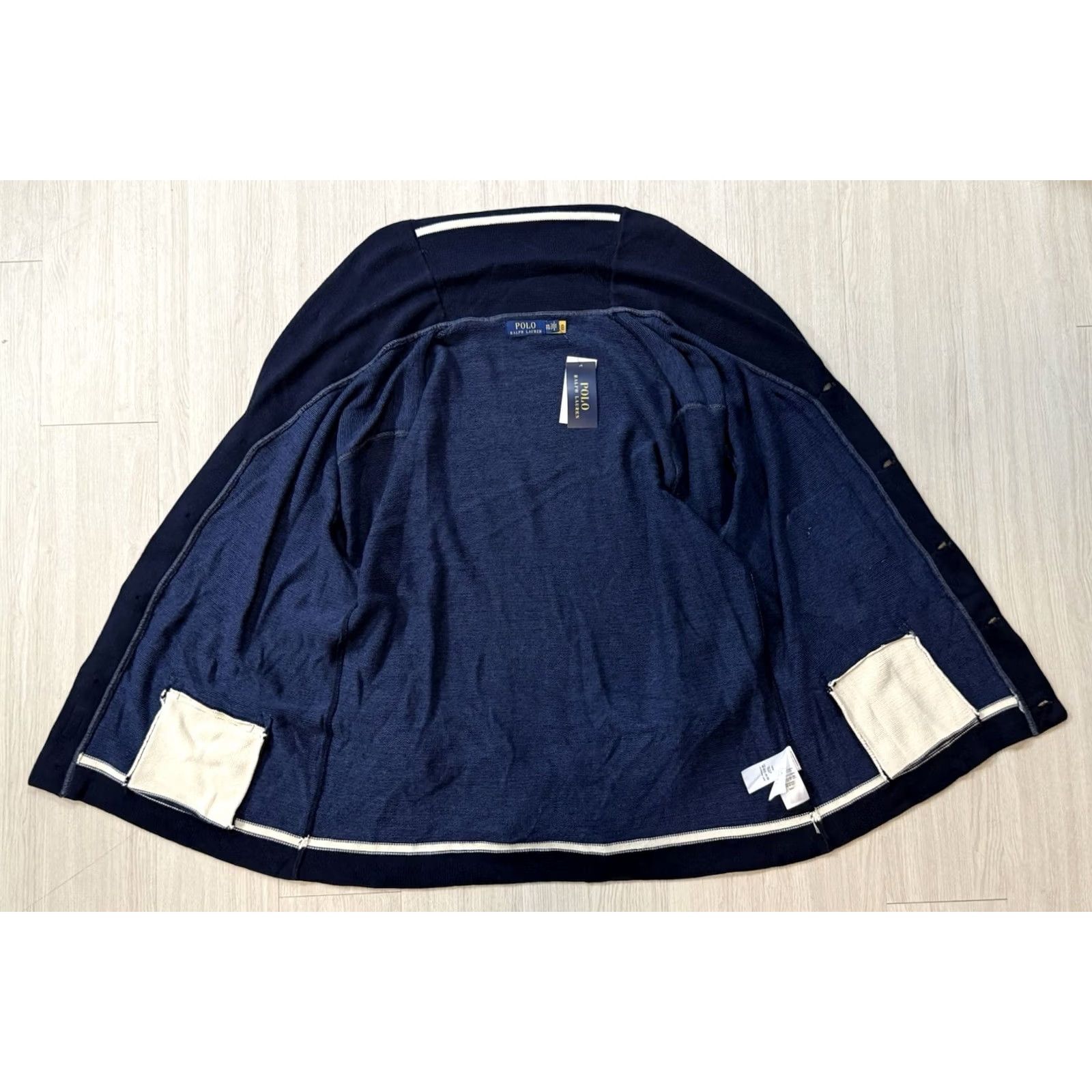 Ralph Lauren NWT Polo Ralph Lauren “Tigers ‘67 Varsity Letterman” Shawl Cardigan XXL Sweater Mens Blue Cotton Knit Embroidered Logo Button Vintage No Size US XXL / EU 58 / 5 - 3 Thumbnail