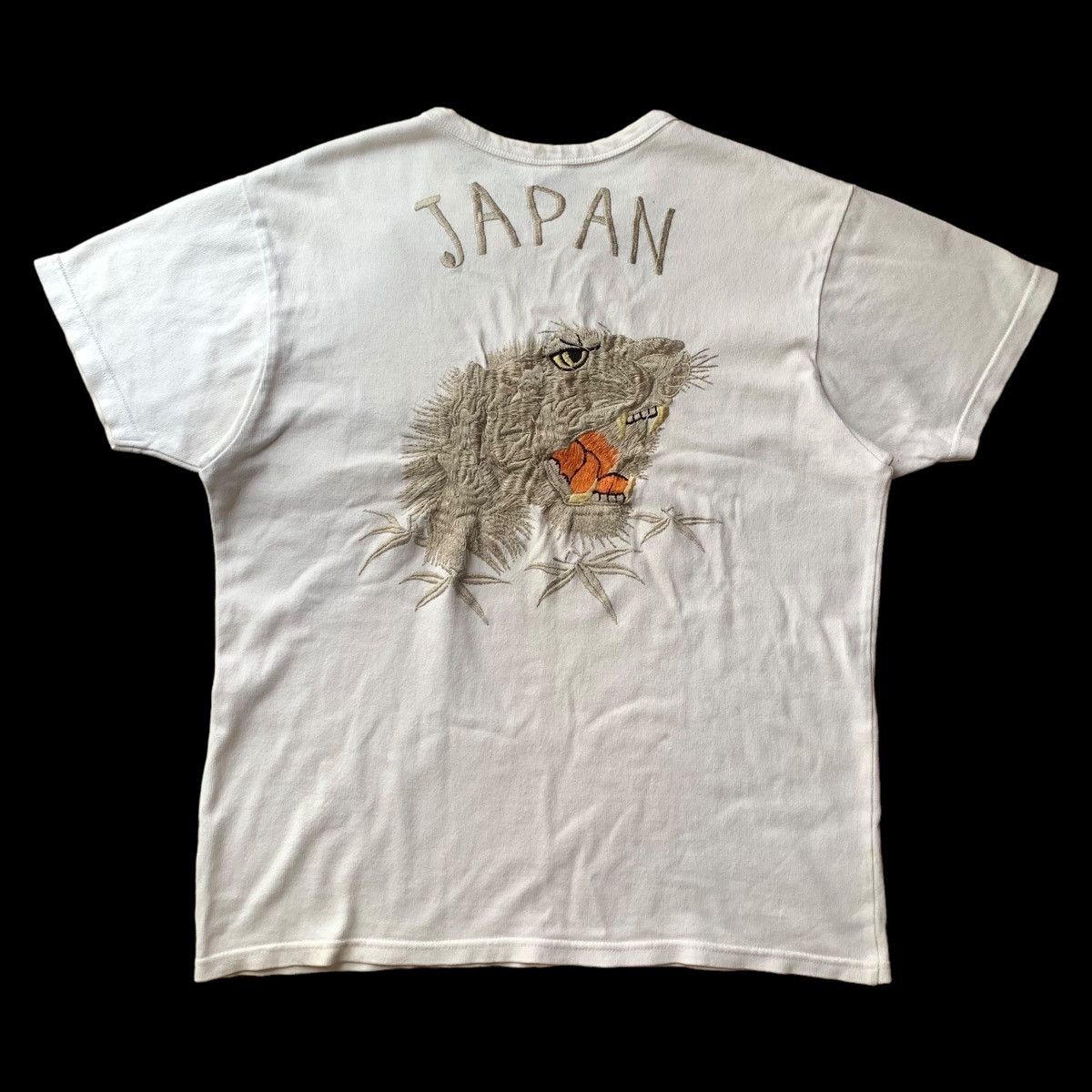 The Flat Head Tiger Embroidery Tshirt