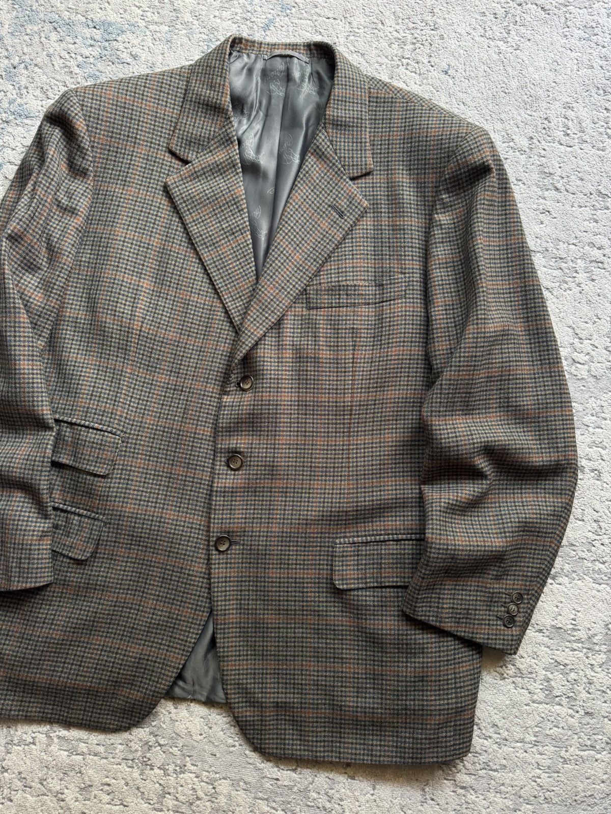 Brioni Brioni Urbino Wool Plaid Blazer Jacket Size 27 S Italy Size 52S - 3 Thumbnail