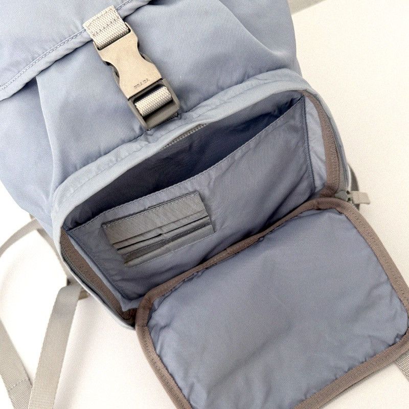 Prada Prada Vintage Pocono Nylon Pervinca Blue Backpack Tessuto Size ONE SIZE - 8 Thumbnail