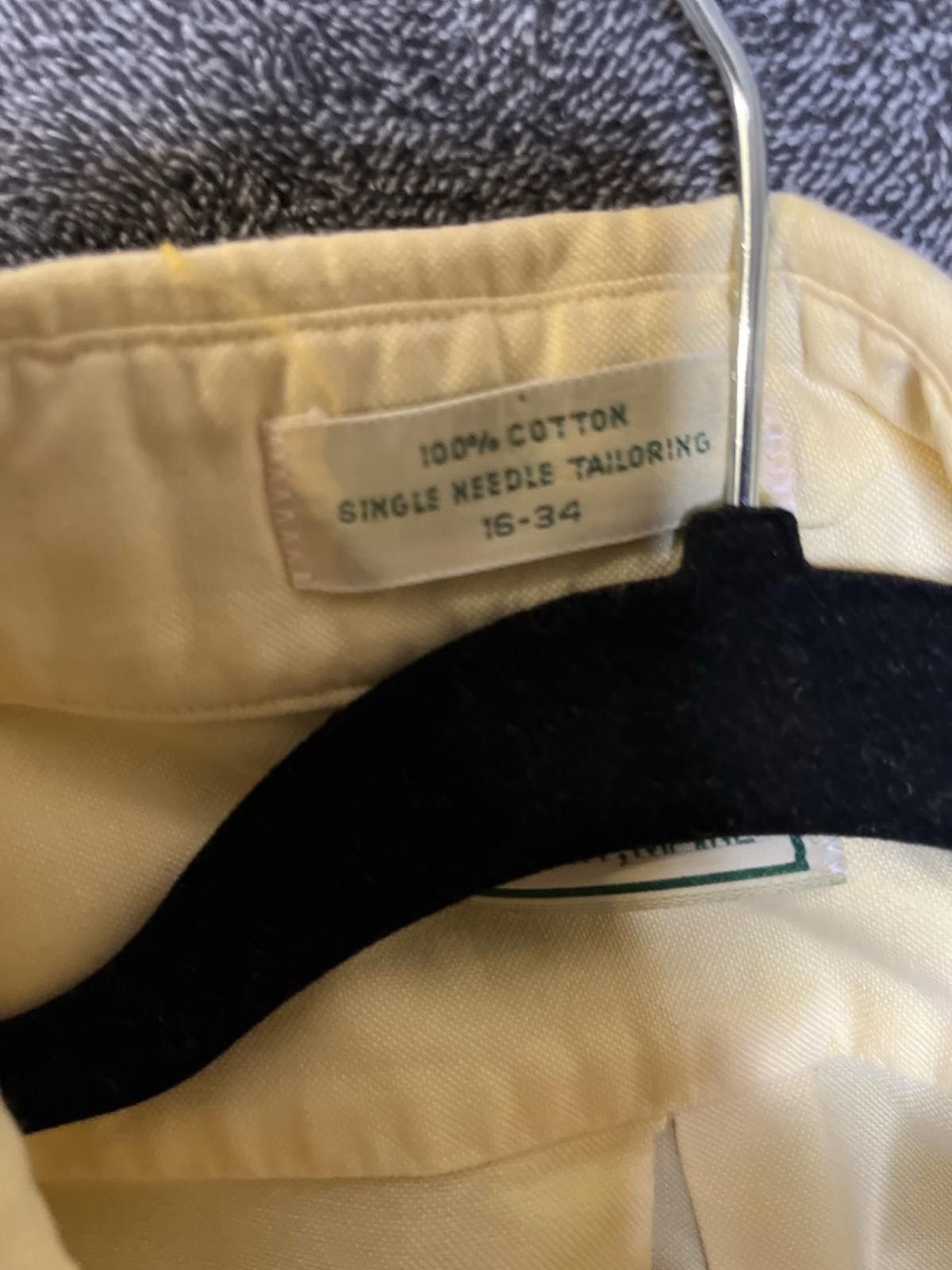 L.L. Bean LL BEAN Mens Button Down Wrinkle Resistant Yellow 16-34 L Size US L / EU 52-54 / 3 - 4 Thumbnail