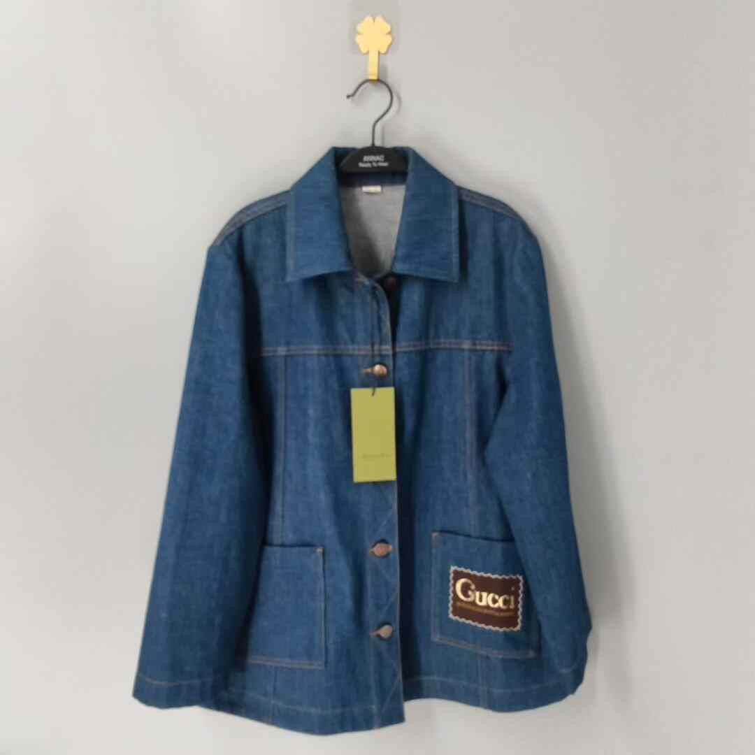Gucci Gucci Women's Lapel Denim Jacket Size M / US 6-8 / IT 42-44 - 1 Thumbnail