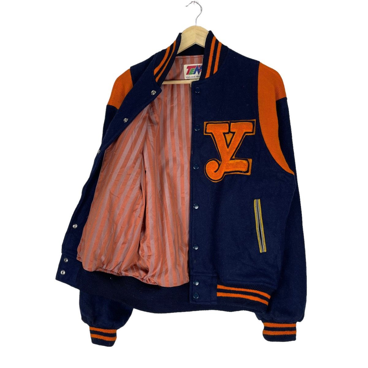 Japanese Brand × Vintage ❄️80s YAMATE VARSITY WOOL SNAP BUTTON JACKET Size US S / EU 44-46 / 1 - 6 Thumbnail