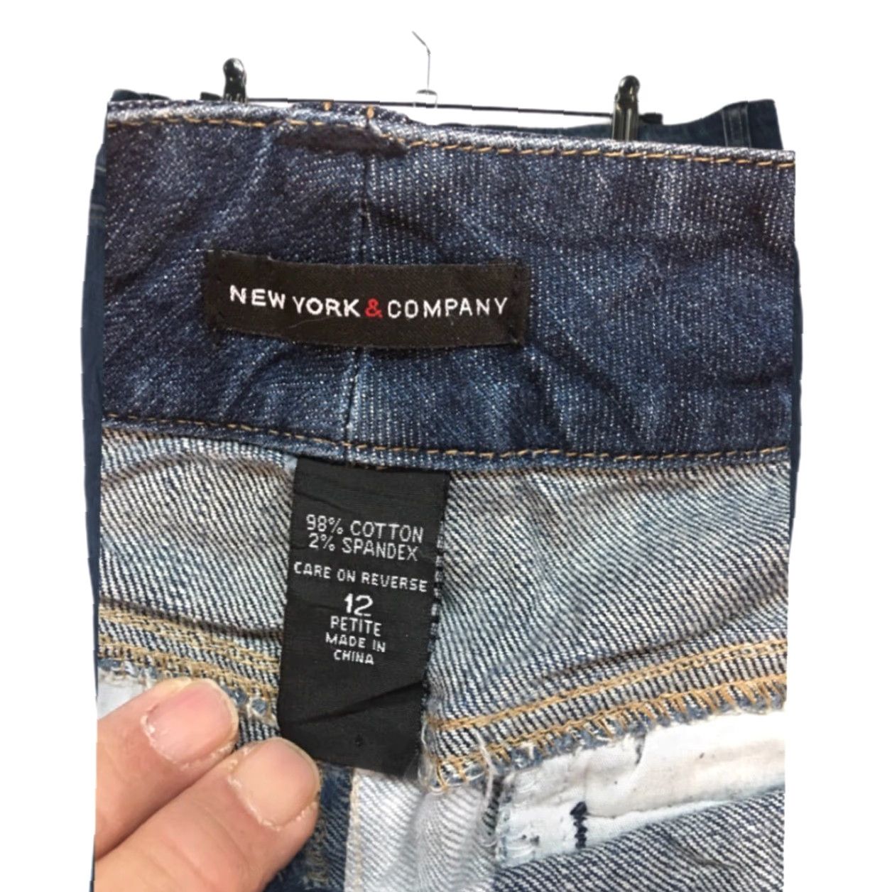 Vintage New York & Company Womens Mid Rise Bootcut Denim Blue Jeans Size 12 Petite Size 34" / US 12 / IT 48 - 6 Thumbnail