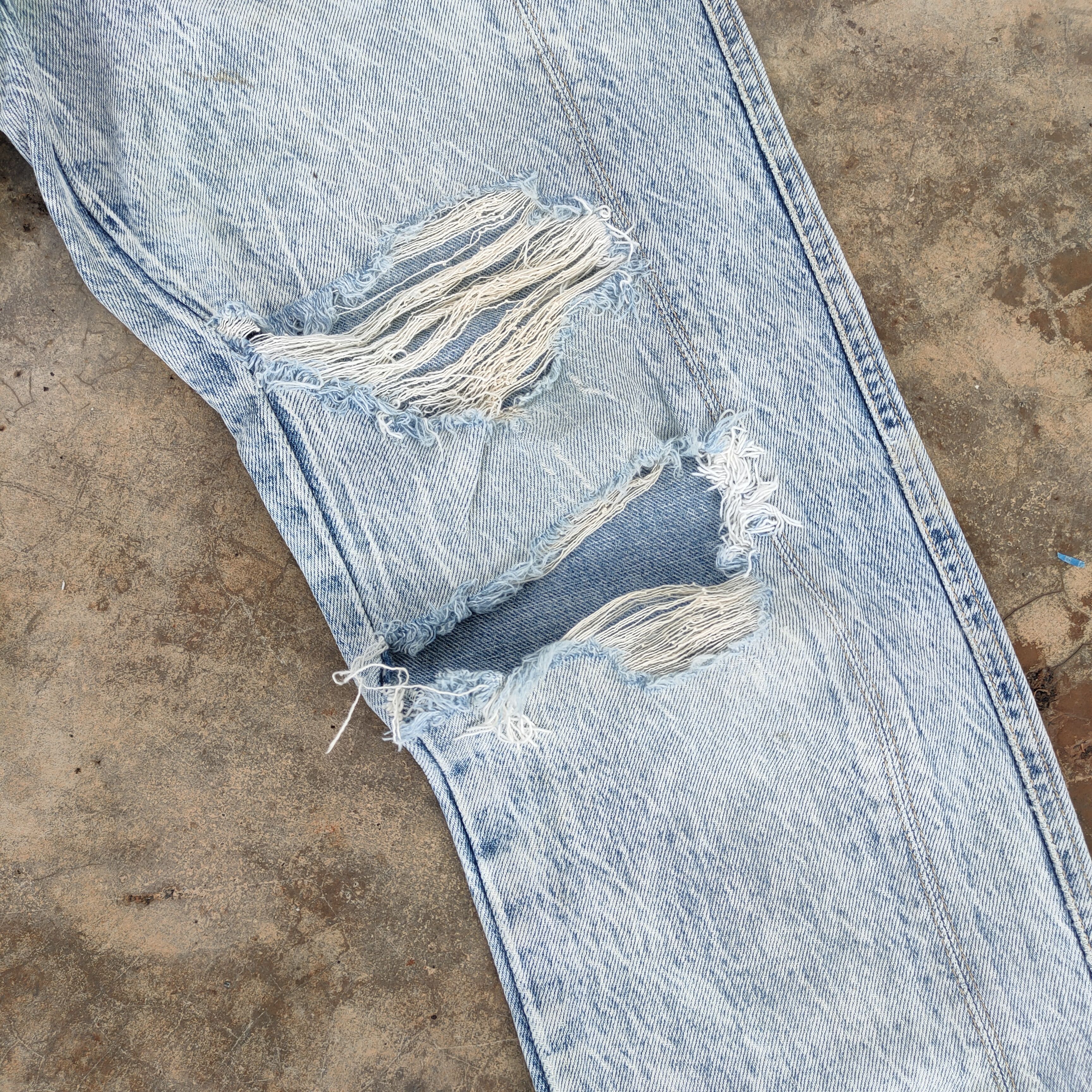 Seditionaries × Wrangler VINTAGE EURO WRANGLER FADED DISTRESSED JEANS DENIM PANTS Size US 36 / EU 52 - 5 Thumbnail