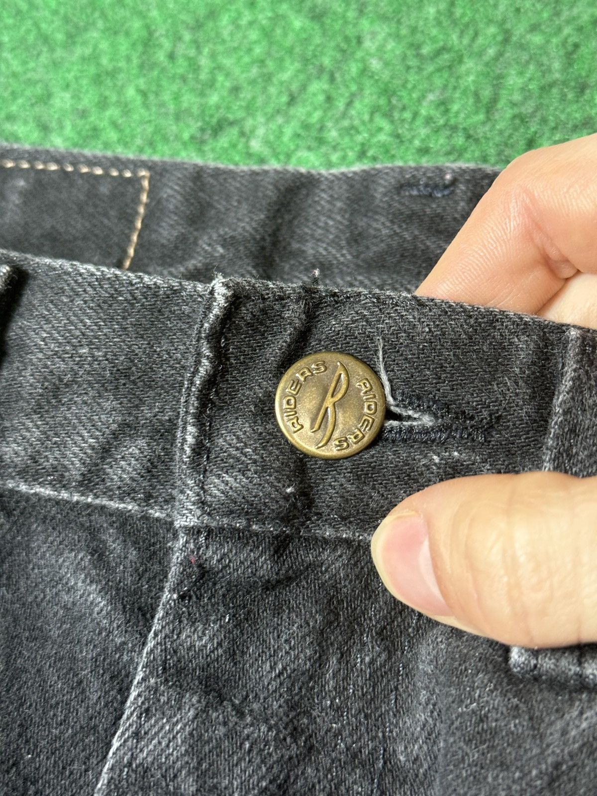 Lee × Vintage Vintage 90s Riders Lee Black Denim Mens 32x32 Tapered Jeans Size US 32 / EU 48 - 6 Thumbnail