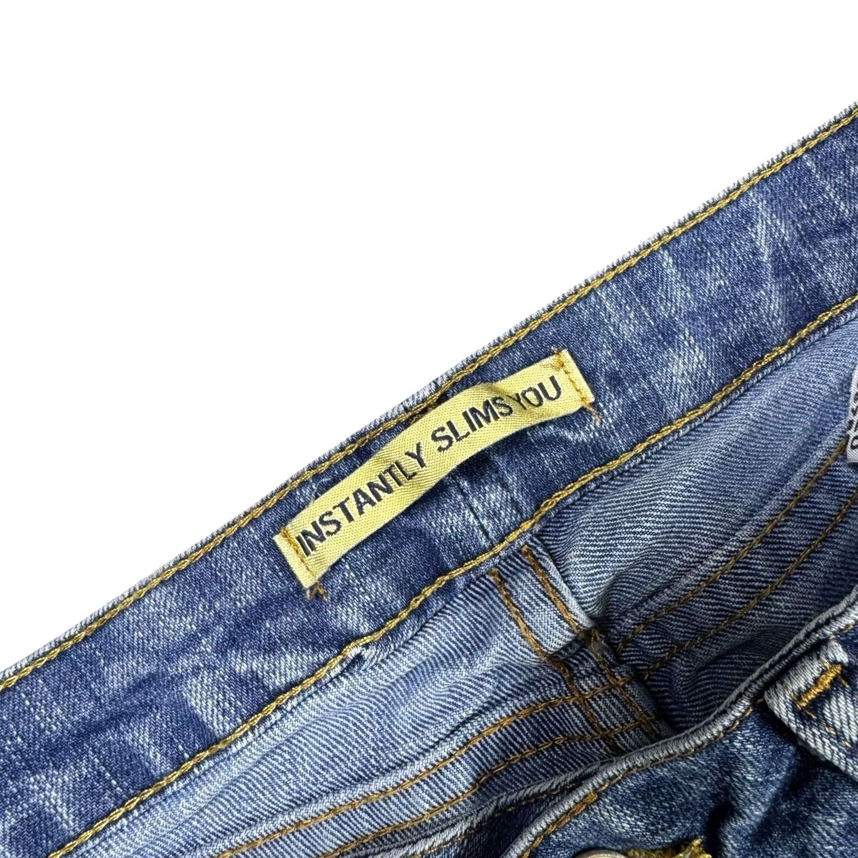 Lee Lee Riders Bootcut Jeans Women's 10 Slimming Cowgirl Pleated Blue Denim 30x32 Size 32" / US 10 / IT 46 - 6 Thumbnail