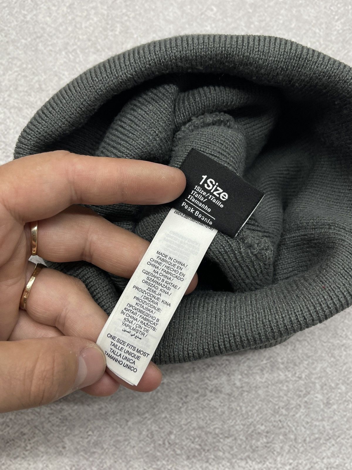 Nike Mens Nike Peak Swoosh Beanie Hat Grey Y2K ACG TN Size ONE SIZE - 7 Thumbnail