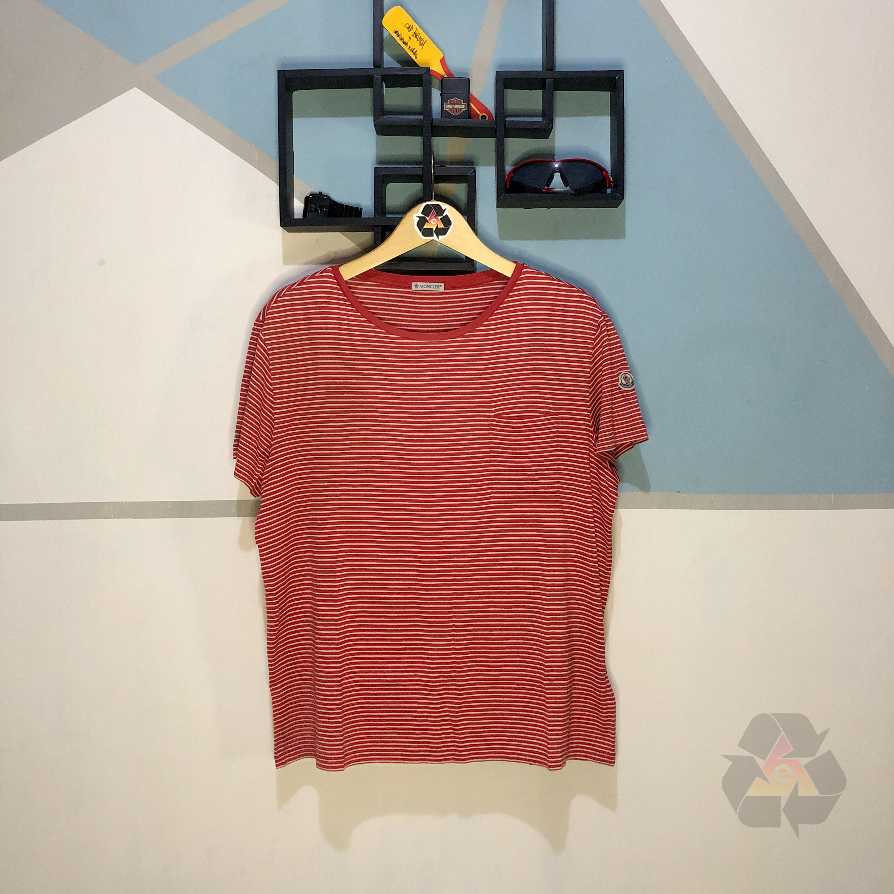 Moncler Moncler Retro Pocket T-Shirt | Y2K Style | Stripes Size XL / US 12-14 / IT 48-50 - 2 Thumbnail
