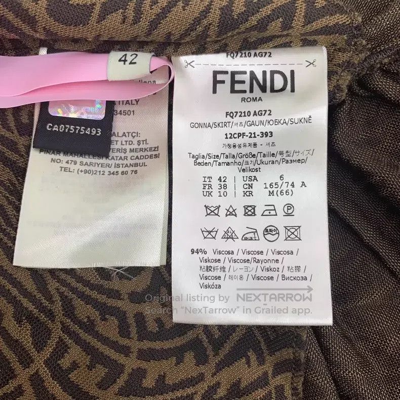 Fendi Fendi Dark Brown Logo Letter Full-Print Zipper Bustier Dre Size XS / US 0-2 / IT 36-38 - 6 Thumbnail