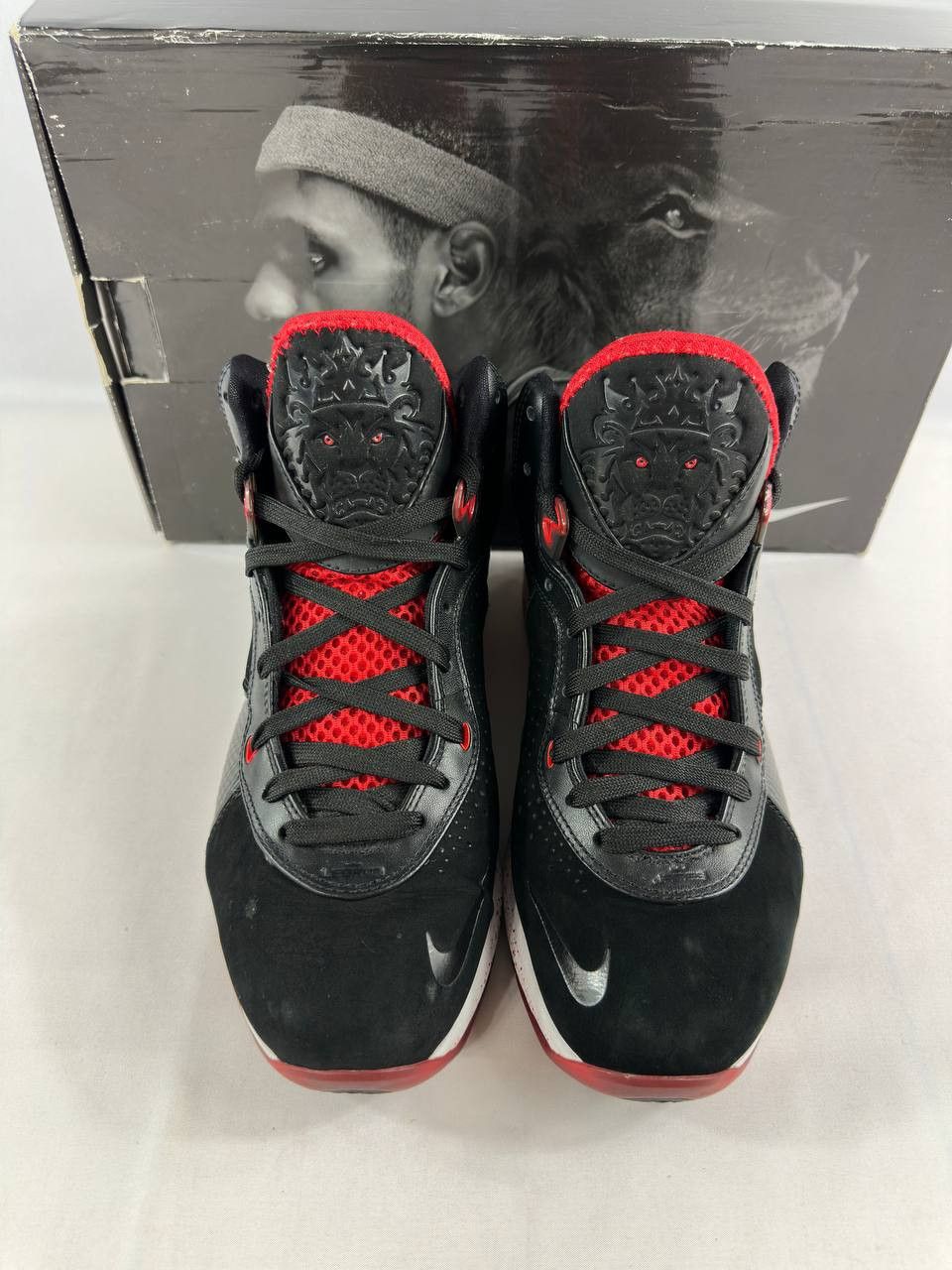 Nike Nike Lebron 8 Black White Varsity Red Bred 2010 Size US 9 / EU 42 - 3 Thumbnail