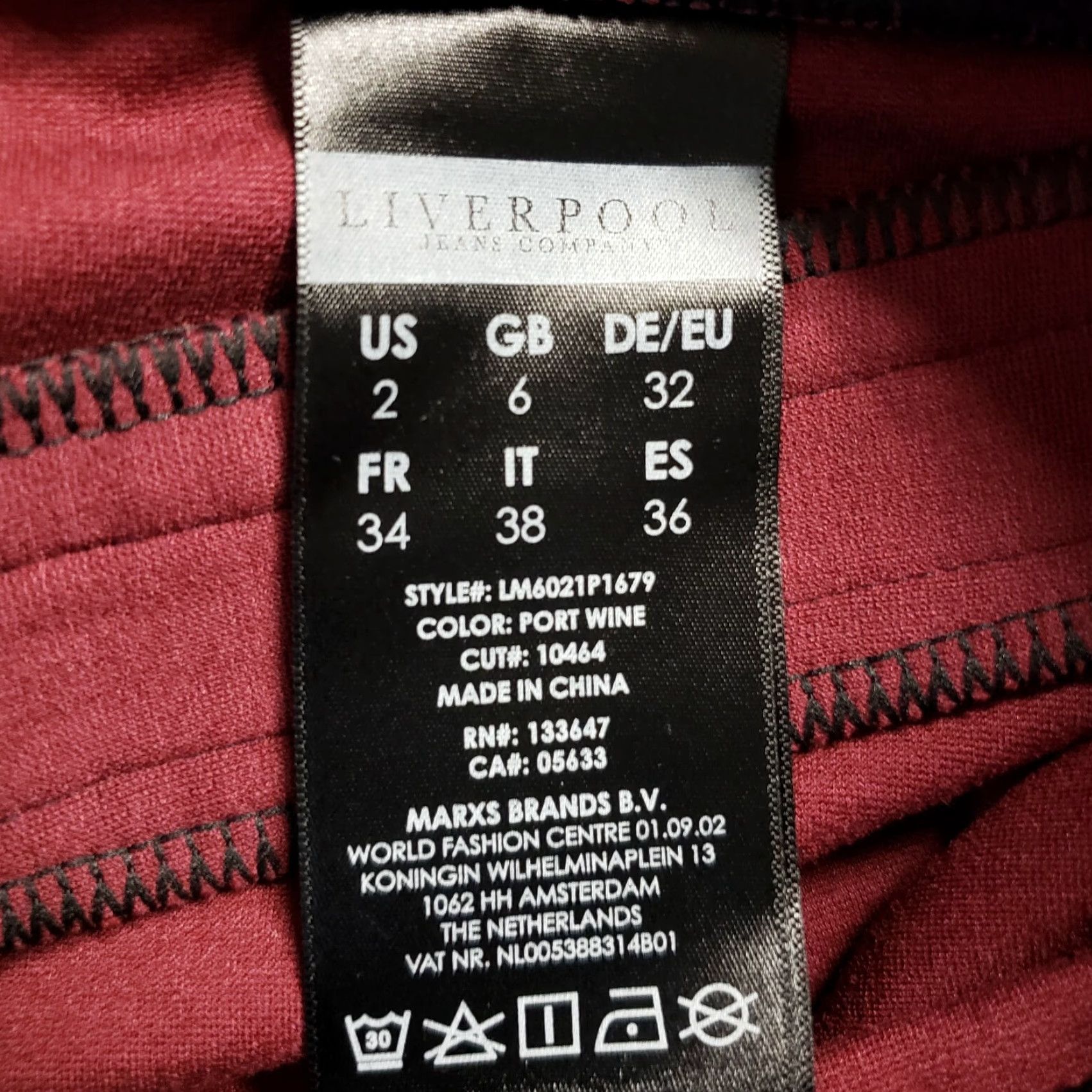 Vintage Liverpool Womens Pencil Skirt Sz 2 Knit Ponte Pull On Black Wine Short Ray on Blend Straight & Pencil Size 26" / US 2 / IT 38 - 3 Thumbnail