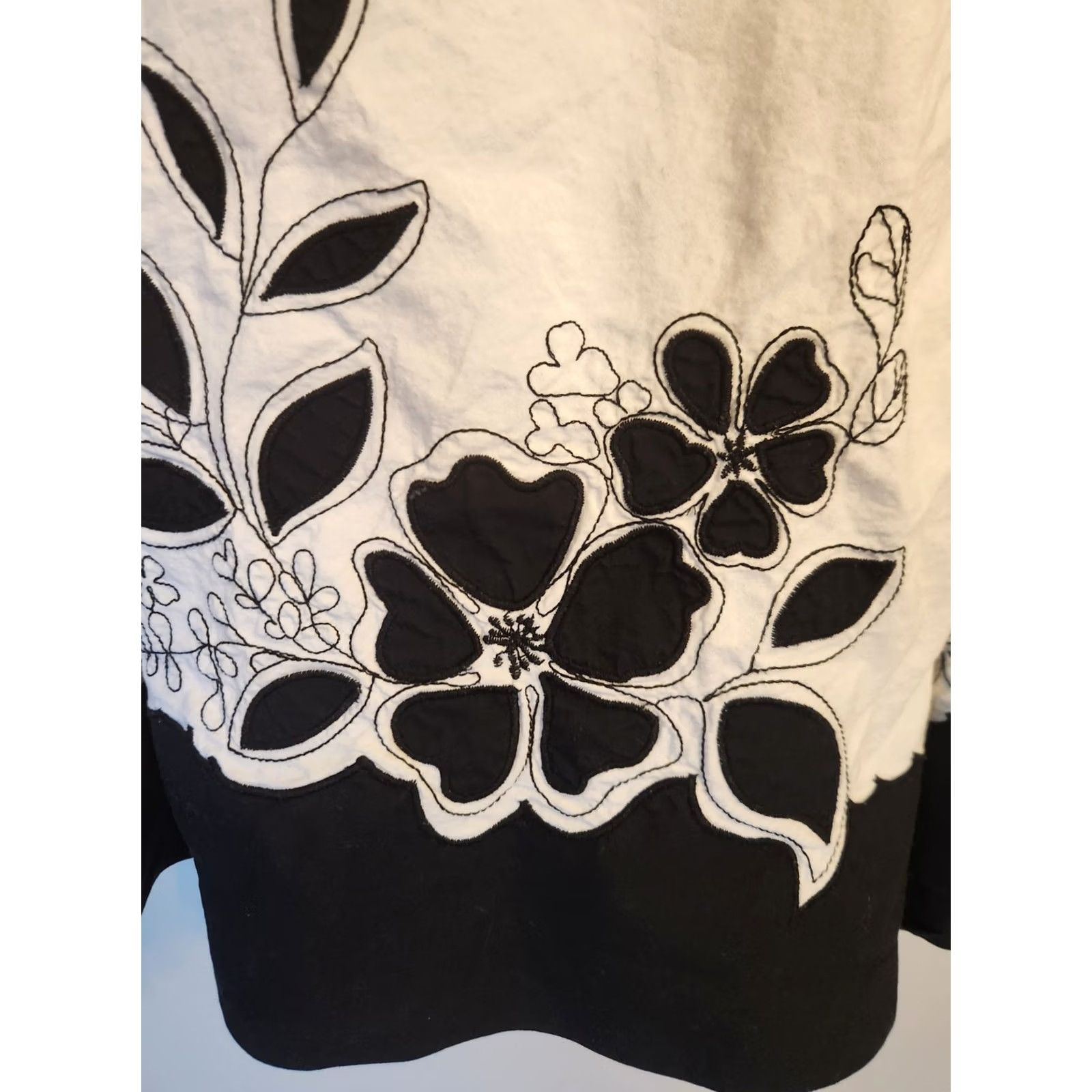 Vintage Chelsea Studio Skirt White Floral Embroidery Elastic Waist Midi A Line 30W Women Size 30" / US 8 / IT 44 - 3 Thumbnail