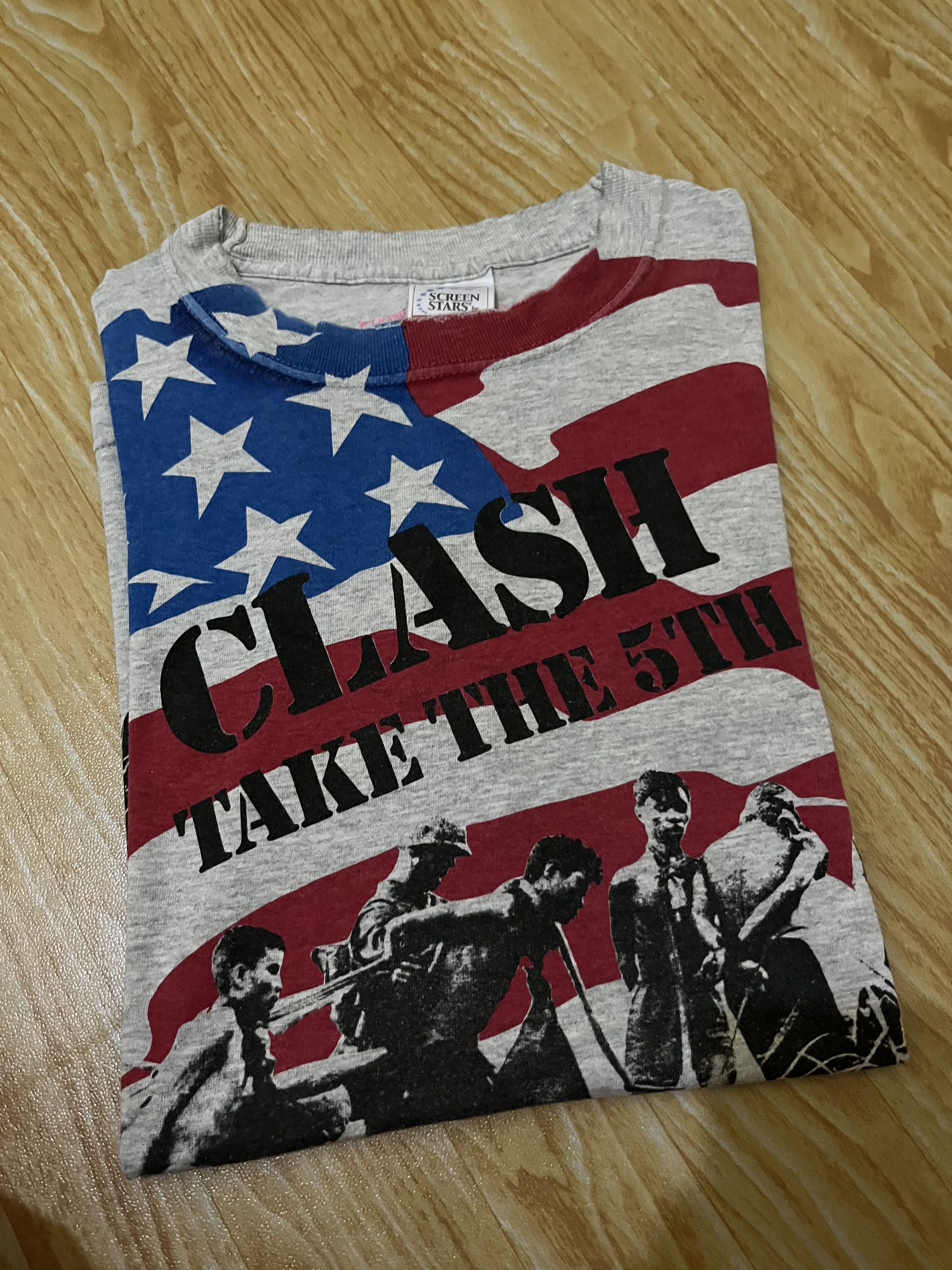 Band Tees Vintage 90s The Clash Fifth Column Shirt Ramones Black Flag Size US L / EU 52-54 / 3 - 2 Thumbnail