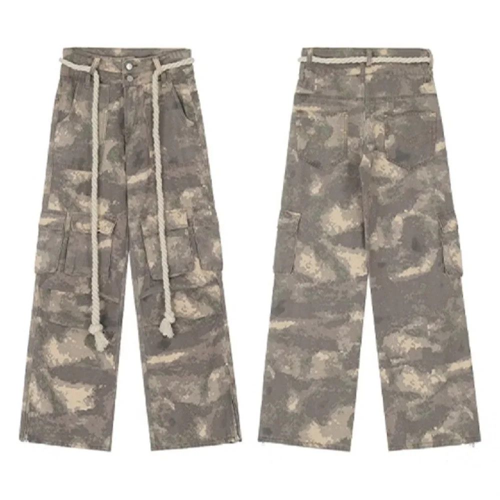 Japanese Brand × Jean fade baggy camo flared cargo pants Size US 32 / EU 48 - 6 Thumbnail
